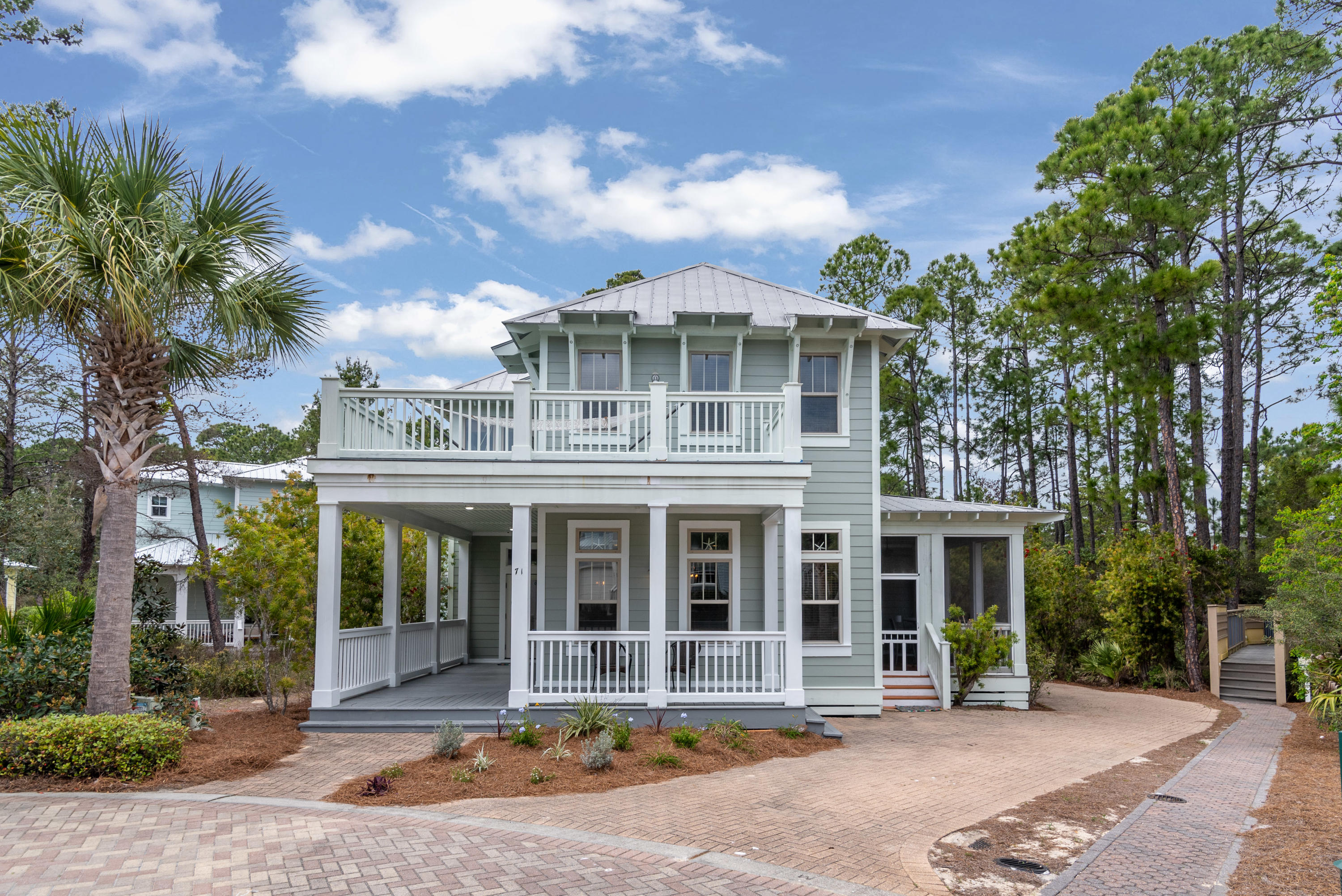 Find out why everyone LOVES living South of 30A. This beach house has it all - It starts with the open floor design as you walk in, the massive kitchen area crafted for the perfect family gatherings, ample natural light that pours in from the windows and a screened porch perfect for enjoying those lazy afternoons at the beach.The first floor also features a bedroom with its own bathroom. The second floor is home to the three other bedrooms including an oversized master suite with its own private balcony that allows for ultimate relaxation day or night. Set on one of the best lots in Eastern Lake you are only a short walk from the resort style community pool, close to the beach and a short golf cart ride from the best restaurants that 30A has to offer.