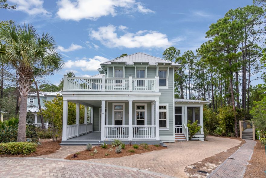 Find out why everyone LOVES living South of 30A. This beach house has it all - It starts with the open floor design as you walk in, the massive kitchen area crafted for the perfect family gatherings, ample natural light that pours in from the windows and a screened porch perfect for enjoying those lazy afternoons at the beach.The first floor also features a bedroom with its own bathroom. The second floor is home to the three other bedrooms including an oversized master suite with its own private balcony that allows for ultimate relaxation day or night. Set on one of the best lots in Eastern Lake you are only a short walk from the resort style community pool, close to the beach and a short golf cart ride from the best restaurants that 30A has to offer.