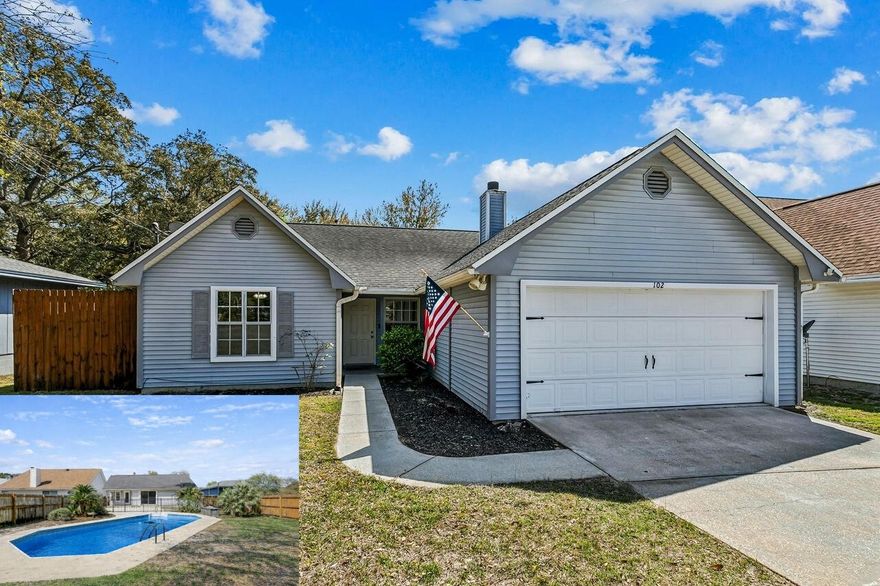 3BR/2BA POOL HOME NEAR WATER ACCESS.. NOW AVAILABLE..  BRAND NEW ROOF COMING SOON! Short walk to Meigs Park where you can swim, boat, jet ski, fish, take in scenic waterfront views, or watch fireworks from Destin and Okaloosa Island.The backyard features a private pool (Seller contributing $8,000 for Brand New Liner! ), perfect for cooling off on warm Florida days and plenty of yard space to relax, entertain, and create your own outdoor retreat.Step inside, to a CARPET-FREE SPACE with BRAND NEW PAINT and clean, low-maintenance living.Minutes from Hurlburt Field and Eglin AFB.. and the local ball fields are just down the street!  Boat and RV friendly.. AND THIS HOME IS GAS-EQUIPPED!