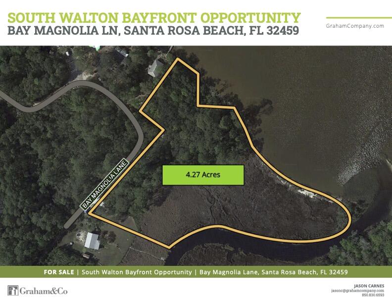 Excellent Bay and Bayou front development site which can be subdivided into multiple lots or a single estate lot. Flood zone X. Convenient access to US Hwy. 331 and less than two miles from the US Hwy. 98 & Hwy. 331 intersection.