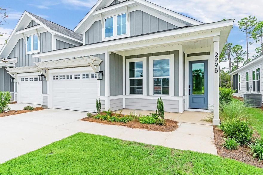 Brand new & available now! Be the 1st to enjoy this fantastic rental @ the Villas in Longleaf Park in the Watersound Origins. A beautifully designed 2-bedroom, 2-bathroom single-level duplex home, features 1,418 sq. ft. and a 1.5-car garage.An open layout with a modern kitchen w/10'ft Island & a bright living room that seamlessly flows into a private screened porch overlooking a peaceful conservation forest. The primary suite boasts a generous walk-in closet that opens right into the laundry for convenience. Washer & Dryer does not convey but Kitchen appliances are included.  HOA community w/a Town Center (Publix, Starbucks, & so much more...) Tenants get use of the same amazing amenities as Owners: Pool, Par-3 golf course, exercise rm, pickle ball, tennis & Lake Powell dock access.