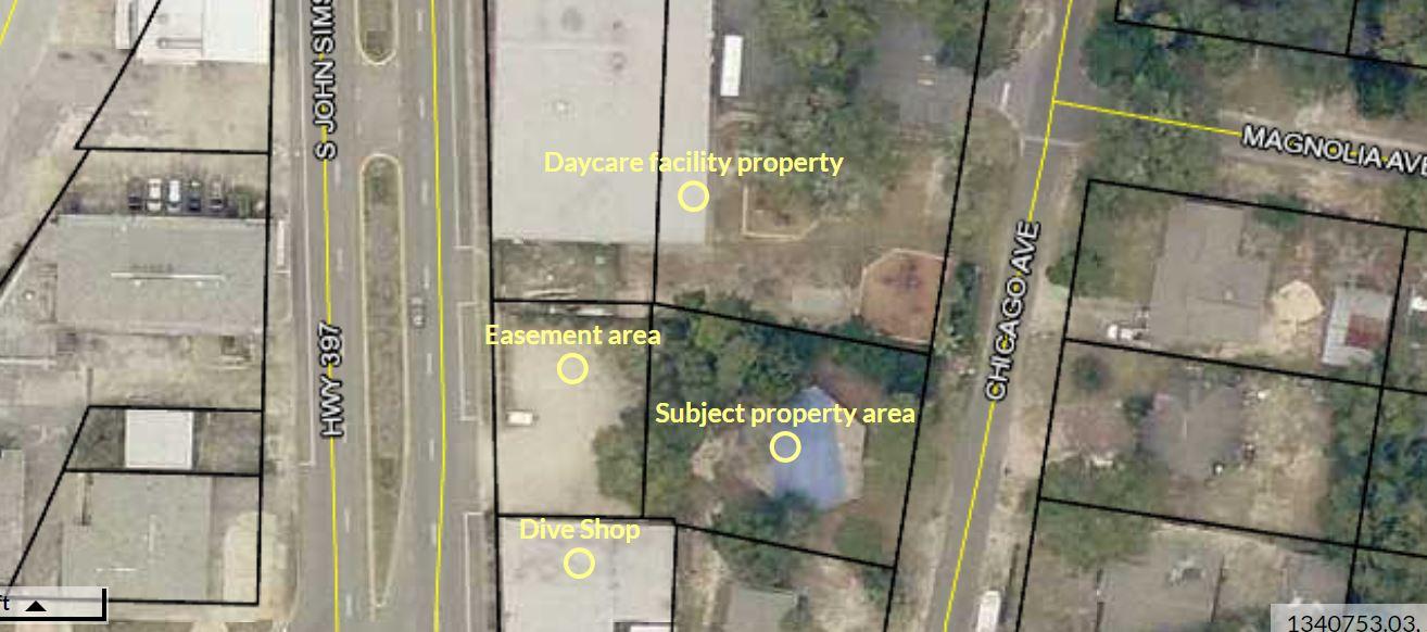 GREAT opportunity for a myriad of end users! Unique to say the least, it is a one of a kind property, C-1 with John Sims Parkway visibility for signage and parking with off main road pricing. From offices (insurance, real estate, title company, scientific, management, administrative, social services, healthcare and social services) to increased density for multifamily, utilizing the rare easement for use of John Sims Parkway signage and off road parking! Bring all of your commercial folks who may not be cookie cutter types or not have deep pockets. It was formerly used as a Sound Studio, and also rented residential. Artists? Yoga Studio? Be creative, think outside the box