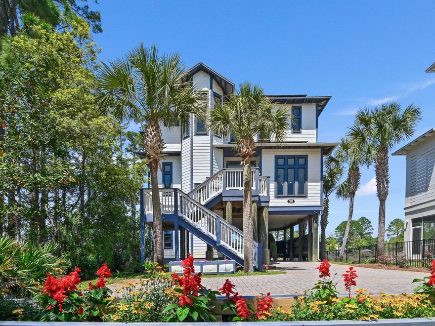 Your Way to My Way -- Up to $350K in Seller Financing Offered.Where Serenity Meets the Bayou - Welcome to 182 My Way Tucked away along the tranquil, deep waters of Buck Bayou in Santa Rosa Beach, this waterfront retreat isn't just a home--it's a way of life. The rhythm of the tides sets the pace for your days, inviting you to slow down, breathe deeply, and embrace the luxury of living well. Reimagined with discerning care, every inch of this residence reflects a commitment to craftsmanship and comfort from the 12 foot ceilings, custom cabinets and vanities, granite counters, and two fireplaces. Wake each morning to the shimmer of sunlight dancing on the bayou, views from the primary bedroom and bathroom are designed to frame nature's beauty.  The primary bedroom offers a cozy fireplace, a private balcony, and two custom walk-in closetsone of which is thoughtfully equipped with its own washer and dryer for added convenience.  The primary bathroom features artful tile along the double vanity, expansive shower that doubles as a wet sauna, and a claw foot soaking tub overlooking the bayou.  The open-concept living space becomes the heart of the home featuring a gourmet kitchen equipped with a commercial cooktop, double ovens and tons of counter spacewhere laughter flows as easily as the conversation, and where stunning water views provide a constant, calming backdrop.

Step outside onto the expansive covered deck that is made for memory-making. Here, weekend brunches stretch into afternoon lounging, and sunset toasts become your new daily ritual. On the first floor, a heated and cooled flex space offers the perfect escape for a creative studio, workshop, or guest retreat.

Stroll down to your private dockfeaturing upgraded lifts, an extra-long slip, and a boathouse currently housing a 27.5' Grady Whiteand step aboard for a scenic cruise through the Choctawhatchee Bay, under the Destin Bridge to the Gulf, or out to Crab Island. Watch dolphins glide by from the dock or set out for a sunset ridethe Gulf and all its wonders are just moments away.

Turquoise Beach remains one of Santa Rosa Beach's best-kept secretsa quiet, residential enclave where neighbors wave and boats glide by. Yet convenience is never far; shopping, dining, and medical care are all within easy reach. Solar panels on the home add efficiency and sustainability, making everyday life here not just beautiful, but smart.

Whether you're casting a line at dawn, enjoying coffee on the dock, or ending the day with a golden-hued cruise, life at 182 My Way is about embracing the moments that matteron your terms, in your time.
