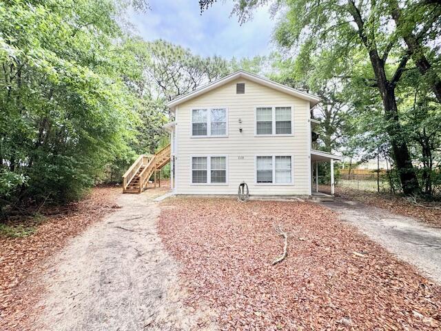 **Available Now!!****$50 Utility reimbursement fee****Pets considered with owner approval**Welcome to this charming upstairs 1-bedroom, 1-bath unit nestled among the trees! Tucked away on a peaceful lot, this unit offers both privacy and convenience. Inside, you'll find a bright and open living space with large windows, updated flooring, and a ceiling fan for year-round comfort.The kitchen comes fully equipped with ample cabinet space, a full-size refrigerator, stove, and microwave--perfect for everyday cooking. The spacious bathroom features a full tub/shower combo and clean finishes. Wall unit A/C keeps the space cool and comfortable Two closets in the living area provide additional storage. **All pets are registered via pet screening, and all assistance animals are verified through the same screening process.**
**Carpet cleaning (if applicable) & Admin Fee charged **
Tenant to verify all data. Please contact Sound Choice Real Estate to schedule a showing- 850-389-8533.
***Approval is based on several factors as follows***
- Rental History and Verification
- Employment History and Verification
- Credit History
- Criminal Background & Terrorist Database Check
- Pet Verification