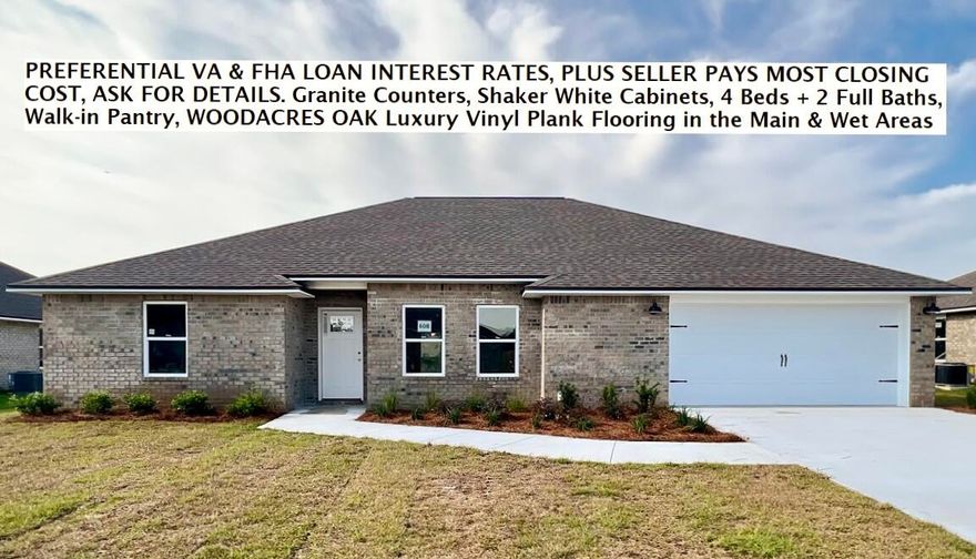 BRAND NEW - Down to Final Touches! 4 Beds, 2 Baths, 2 Car Garage. Gorgeous All Brick Home with Vinyl Trim.