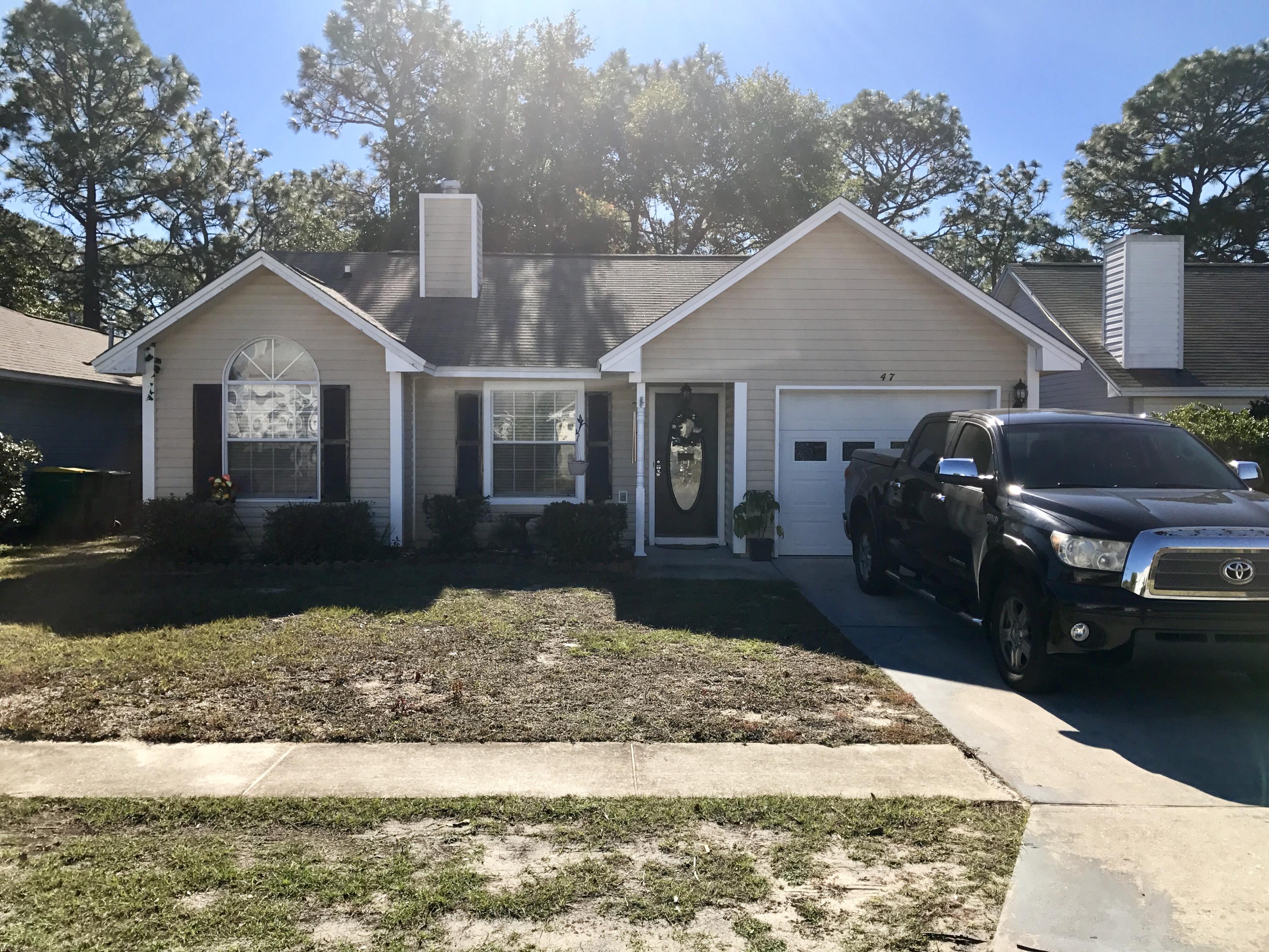 Vacant and ready for immediate occupancy! Call today to schedule a showing at this beautiful home in Mary Esther. Located right next to the mall this home is located near lots of shopping and restaurants and very close to the back gate of Hurlburt. HVAC was installed in 2015. New paint, new flooring, and new counter tops in the kitchen and both bathrooms were installed 2016.