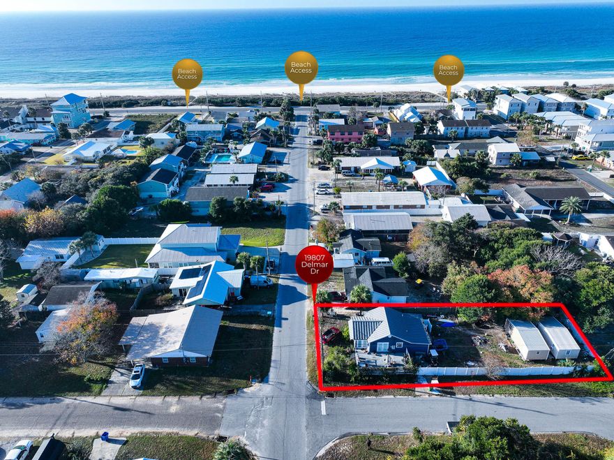 BACK ON MKT AT NO FAULT OF PROPERTY -Developers/Investors -This 7500 SF Corner lot (has a teardown on it currently) is zoned R2 which means you can build your dream home, a duplex or 2 single families on it. Located in the sought after West End of PCB, the Laguna Beach neighborhood offers NO HOA and allows short term rentals.This stellar location is at the end of Block 1 off of the gorgeous Gulf. The proximity to the shimmering waters are just a quick walk away with conveniently located beach access.Laguna Beach has reserved beach in front of the Carousel & Thomas Donuts offering it's residents an unobstructed view of stunning sunsets. Property is being sold for Lot Value.Sewer access is across the street on Delmar.