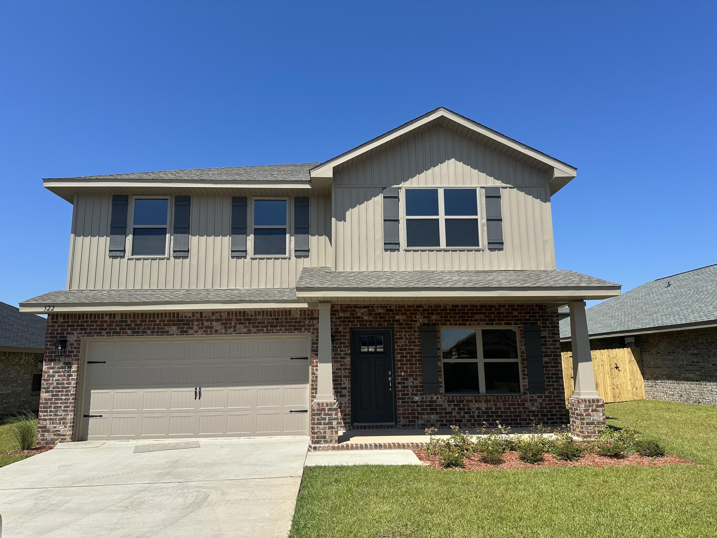 This 3105 sq ft home offers 6 bedrooms, a bonus room, and 3.5 bathrooms! The Master bedroom closet is massive and will not disappoint. This amazing floorplan is being built in North Crestview, close to schools, shopping and walking distance to town. It is 4-sided brick, comes fully sodded with landscaping, irrigation and termite bonds. Ridgeway Landing has a beautiful community pool for your enjoyment. Upgrades that are being added to this home include craftsman style elevation, Coretec Pro-Plus Everywhere with carpet only in the bedrooms, granite countertops throughout and a separate shower and garden tub in the master bathroom.