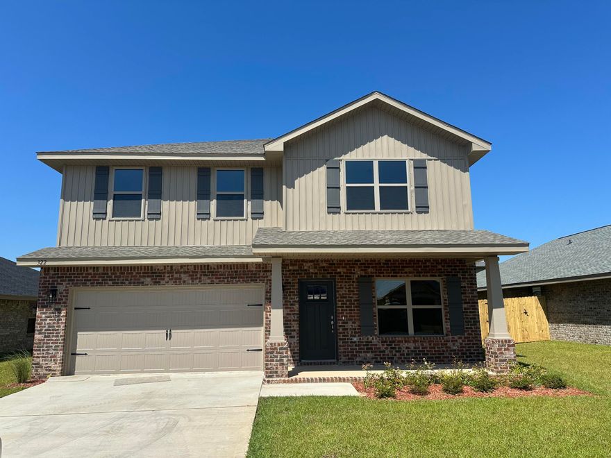 This 3105 sq ft home offers 6 bedrooms, a bonus room, and 3.5 bathrooms! The Master bedroom closet is massive and will not disappoint. This amazing floorplan is being built in North Crestview, close to schools, shopping and walking distance to town. It is 4-sided brick, comes fully sodded with landscaping, irrigation and termite bonds. Ridgeway Landing has a beautiful community pool for your enjoyment. Upgrades that are being added to this home include craftsman style elevation, Coretec Pro-Plus Everywhere with carpet only in the bedrooms, granite countertops throughout and a separate shower and garden tub in the master bathroom.