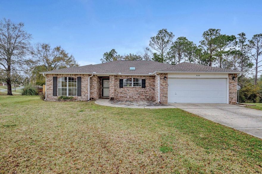 Large corner lot with tons of curb appeal! This fantastic 3 bedroom/ 2 bath brick home located in South Crestview is perfectly located for Duke, 7th Group, Eglin or even Hurlburt Field commutes. Large open floorpan with tile flooring throughout the living, dining and kitchen. Huge formal dining room on the front of the house could be used as office or flex space. Granite counters and stainless steel appliances in the large bright eat-in kitchen with a large window over the sink. Large bedrooms with a split floor plan. Master bathroom is huge with two walk in closets, dual sink vanity, separate shower and large soaking tub. Screen porch/Florida room off the back has tons of space for dining/ living areas. Brick paver patio with built in firepit is perfect spot for evening drinks and...