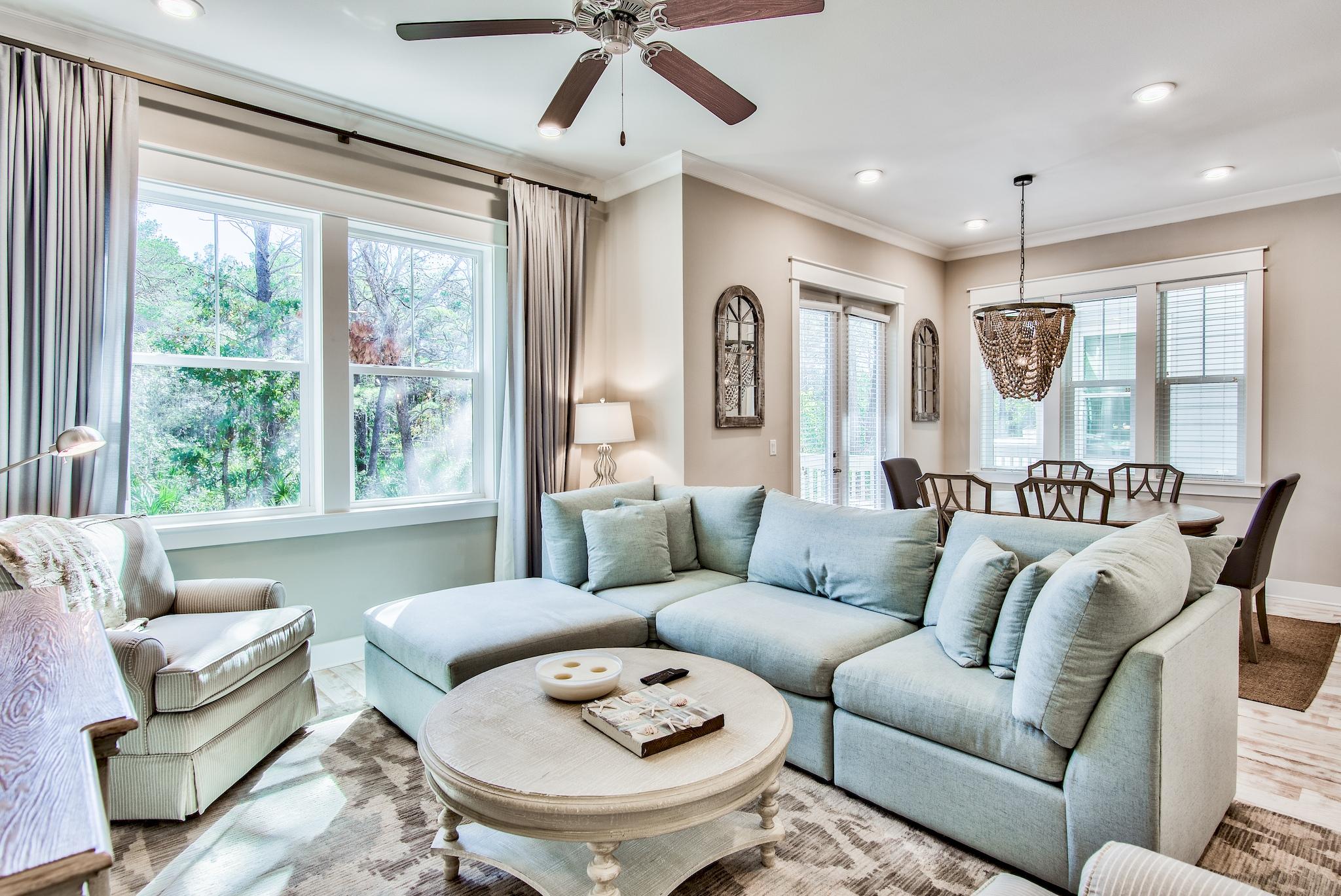 An immaculate, 3-bedroom townhome that offers a rare combination of luxury, location and space! Live sophisticated and stylish in the Cozumel plan located in Prominence North. This highly appointed (B) unit features; three-bedrooms, two and half-bathrooms, and a two car garage. This stunning townhome features $20,000 in additional upgrades and is offered fully furnished. Very rare location that backs up to Deer Lake State Park and is located on the only dead end street. This impressive unit has never been rented and is professionally decorated in clean, crisp neutral tones to perfectly complement the open & airy space filled with abundance of natural light. This rare opportunity won't last long, claim your piece of paradise in Prominence today. Strong rental potential of $50,000 per yea