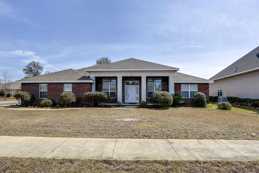 South Crestview home is a perfect fit for your growing family! With 4 bedrooms and 3 full bathrooms, spacious office area and formal dining room, there is space for everyone! New carpet, fresh paint, GRANITE countertops, black appliances, and 2 pantries! Neutral tile floors are in the kitchen, dining areas and bathrooms, and built-in cabinets surround the gas fireplace. Relax in your spa-like master suite which holds a large stand alone shower, jetted tub, separate toilet area and 2 walk-in closets! This split-bedroom plan allows 2 bedrooms to easily share a bathroom, and the 4th bedroom enjoys a private bath. More decorative features include crown molding, cathedral ceilings, crisp white trim and chair rail trim. the laundry room includes a sink! Enjoy evenings on your covered back patio.