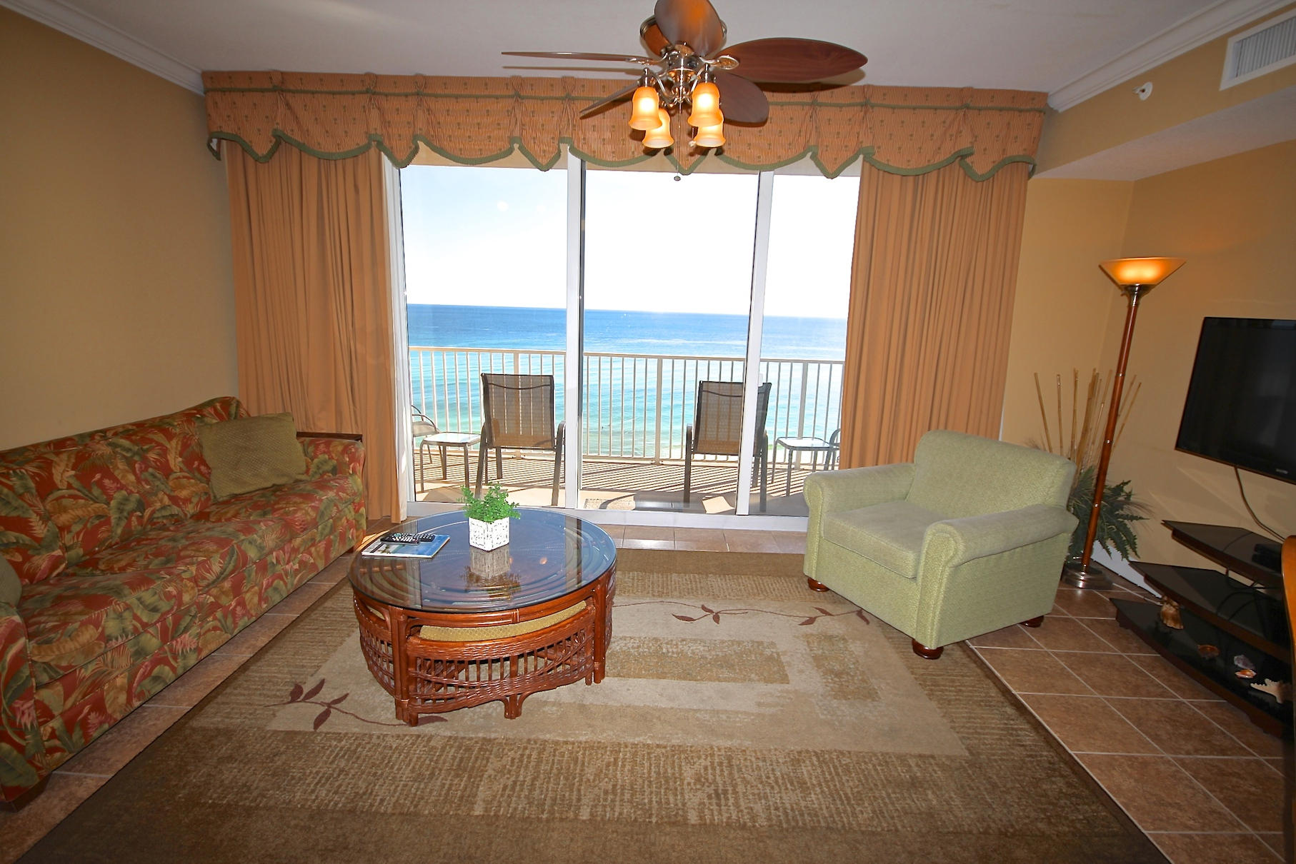 If you are looking for an amenity rich building, Tidewater is #1! This is a very desirable low floor plan and spacious. Comes furnished with all decor and appliances included, featuring 2 bedroom/3 bathroom with bunk area and great views. Work-out in our state of the art Fitness Center. Then relax in the Roman Spa tubs or have a steam or sauna. Movie night is a favorite with families in our 70 person stadium style Movie Theater and kids love the game room. Enjoy our 636 ft of beach or swim in one of our two 4200 sq. ft. freeform Pools. We also have a heated indoor pool for winter or rainy days. Owners have access to a Private Owners Lounge on the top floor complete with bar, flat screen TV's and plenty of seating for a relaxing evening. Large groups can meet in