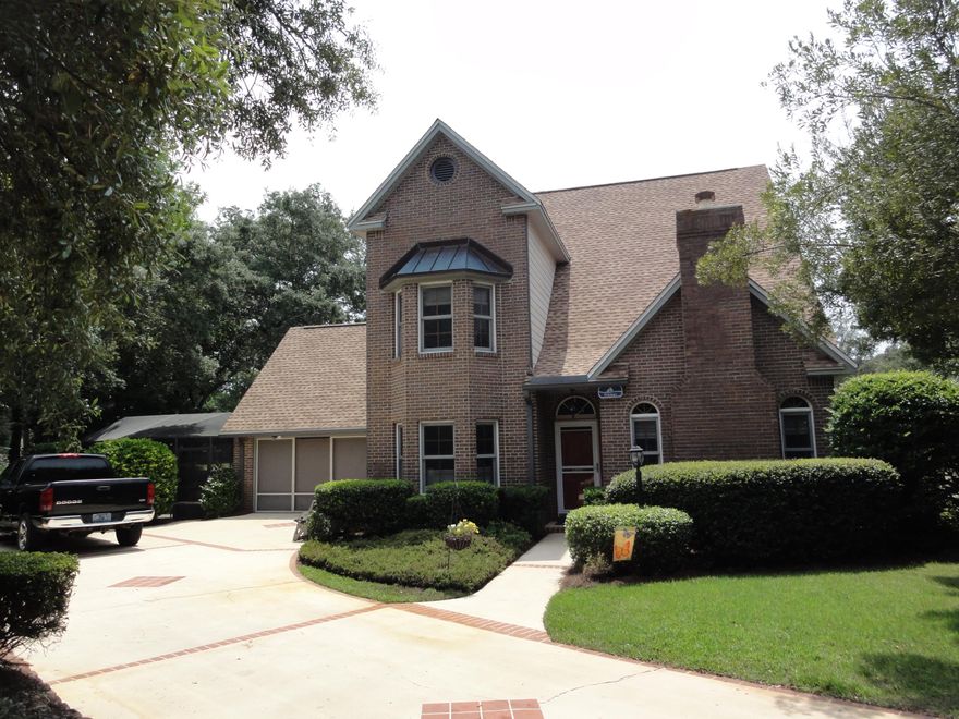 This house is in excellent condition and ready for it's new family. Not only is this lovely home situated on over a 1/4 acre lot on the first green of the Lakes Golf Course within the popular Bluewater Bay community, but it also features a screened-in pool that can be heated for year-round enjoyment. The sellers have poured a lot of love into this home to include all new vinyl soffits and exterior pigmented hardy plank siding with 3/4 inch insulation that has a lifetime guarantee that it won't require painting. Add to that new wind resistant doors and bi-hinged windows that were both upgraded for storm and wind protection, a new roof with extra water barrier for added storm protection, and you will have a $1,000 savings on your insurance policy and a sense of security knowing your home