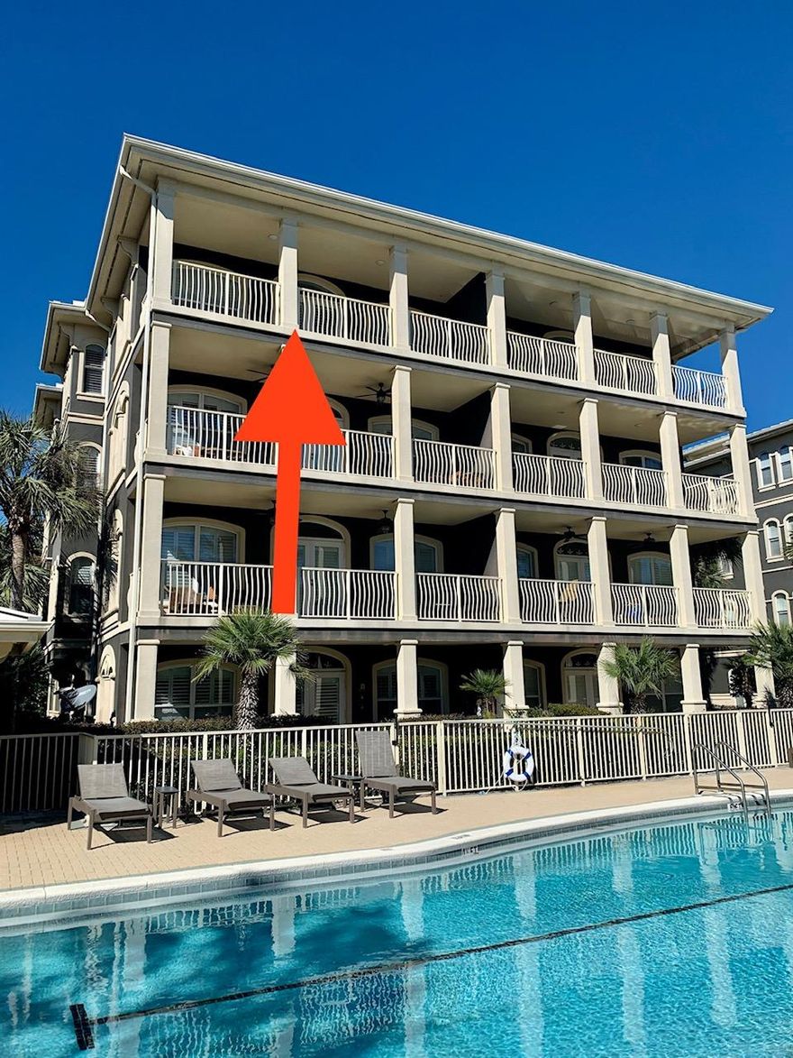 This beautifully updated condominium sits on the 'penthouse' floor at Seaview Villas, in the heart of Seagrove, and is being sold fully furnished. This unit is not only turn-key and beautifully decorated, but the Owner has added Quartz countertops, new appliances, new furniture, new paint throughout, new plantation shutters throughout, and a water filtration system in the kitchen.  This unit has not been rented so it is in immaculate condition!  You are also able to see the Gulf from the balcony and enjoy gorgeous sunsets throughout the year!  Seaview Villas also has DEEDED BEACH ACCESS to a gated beach access and is about 400 yards away along the private path.