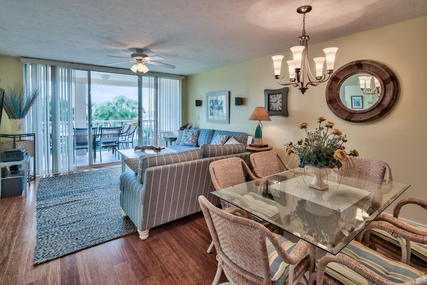 This unit has been completely remodeled with Bamboo flooring, new Kitchen appliances, remodeled bathrooms with glass shower doors and updated furnishings throughout. Great price for 2nd floor (3rd level) unit overlooking the Gulf of Mexico, East Pass and the Jetties. Magnolia House is one of the few places in Destin that overlooks the natural Dunes out to the Gulf of Mexico. Open floor plan with master forward located within the Destin Pointe community with 24 hour security, 2 pools(1 heated year round),tennis courts, and two lakes. Excellent rental history/potential.