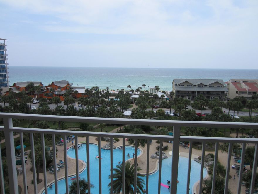 Covered Parking Spot & Storage Locker included! New carpet, paint, screens & some new furniture. Beautiful big 2 bedroom located in middle of bldg. with spectacular views of the Gulf, both pool areas & the lush landscaping. Perfect location in bldg. Located in the heart of Destin, this is truly a vacationers paradise for both owners & your guests. Relax & enjoy the large pool with mushroom fountain & zero entry feature or the second pool located gulf front with it's own commercial grill area & private entrance. Sterling Shores has a work-out room, private movie theater with surround sound, beautiful lobby to welcome your guests with an on-site rental desk and a full time activity director. Sterling Shores has