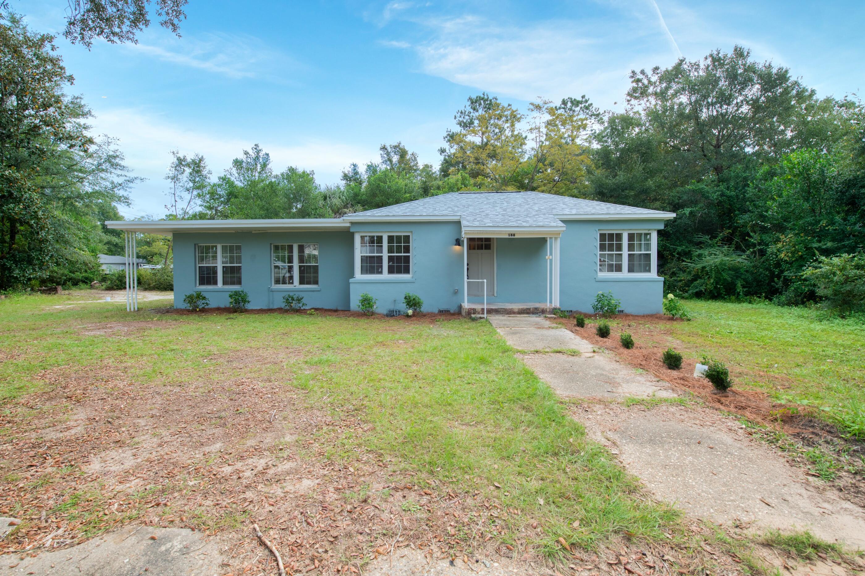 Featuring a charming residence at 188 Georgia St, Crestview, FL, this delightful 3-bedroom, 2-bathroom home offers a serene escape with 1,453 square feet of beautifully designed living space. Step inside and be greeted by a warm and inviting atmosphere, perfect for creating cherished memories with loved ones. The open floor plan seamlessly connects the living, dining, and kitchen areas, making it ideal for entertaining or enjoying cozy evenings at home. Each of the three spacious bedrooms provides a tranquil retreat, ensuring restful nights and peaceful mornings. The two full bathrooms are thoughtfully designed for convenience and comfort, incorporating stylish fixtures and finishes. Natural light floods the interior, enhancing the bright and airy ambiance throughout the home.