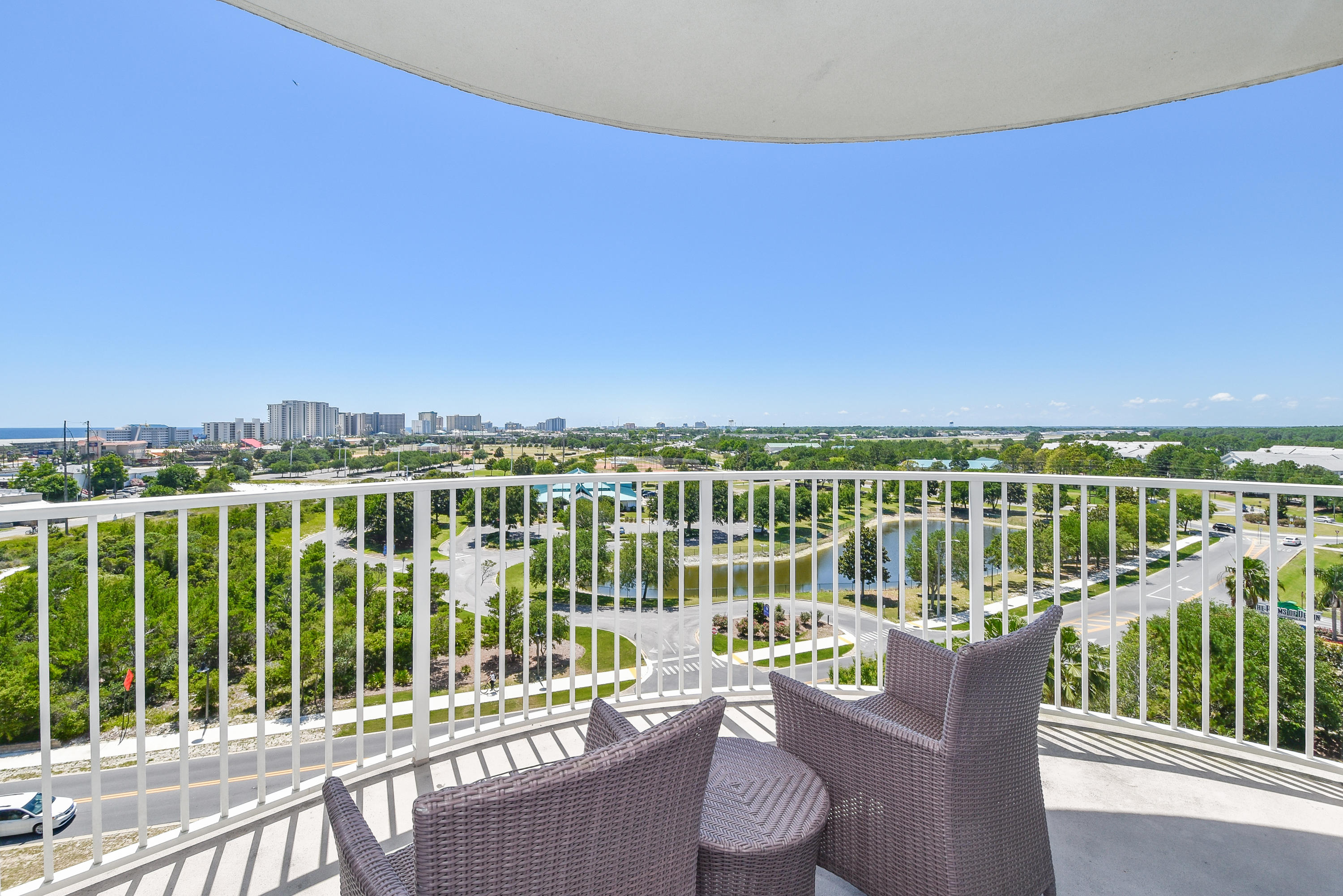 This westerly facing 8th floor junior two-bedroom condo offers an open concept living and dining area, as well as an inviting large balcony to enjoy views of the City of Destin. The lagoon pool and water features are the resort's crowning attractions. Onsite amenities include multiple pools with waterfall features, a hot tub, playground, fitness center, and tennis and basketball courts. Also, newly added, is an on-site restaurant offering lunch, dinner, room service and even in-season poolside service. Shuttle service to the June White Decker Public Beach access is offered in-season. All utilities are included in HOA dues water, sewer, electric, cable, WiFi, phone, trash! Excellent opportunity for a vacation rental, second or primary home.