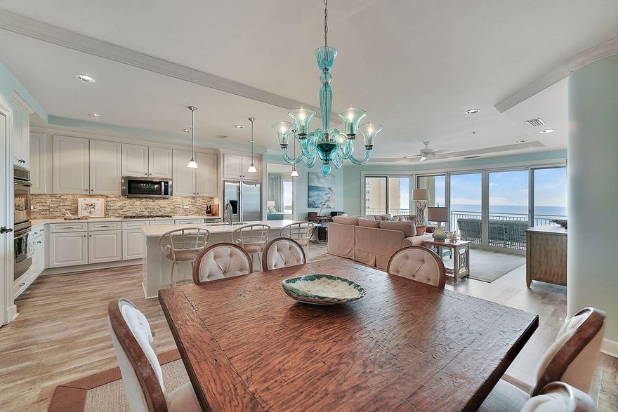 'This is the Villa in Grand Dunes II that you and your buyers have been waiting for and it is a Must See!'The Views from this Villa are incredible!!Perched high on the 16th floor of Grand Dunes II, this beautiful Villa looks out over the neighboring properties giving you unobstructed views in all directions of the emerald green waters and sugar white sands of South Walton!This gorgeous Villa has just been newly re-modeled, including all new paint throughout, new LVP flooring in the entire Villa, new ''Calacatta Laza Quartz'' countertops in kitchen, Master bath and Gulf Front guest bath, newly painted cabinetry & new glass tile backsplash in the kitchen. This unit also offers: private entry foyer, upgraded media wiring, 9.5' ceilings, ''Super Quiet'' interior,