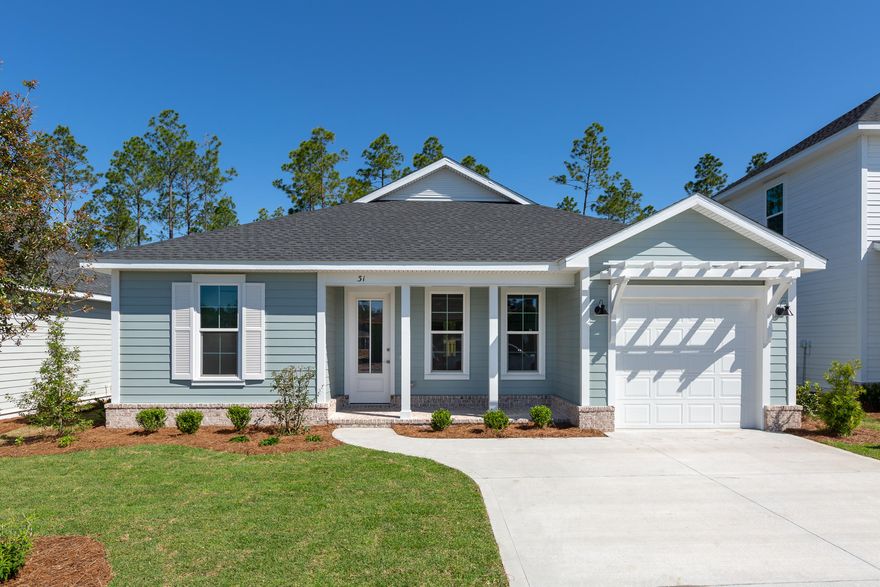 Introducing Stillwater, the newest neighborhood within the Watersound Origins community. This Adam Plan has 2 bedrooms and 2 baths with an attached garage and study. This open floor plan includes 9' ceilings throughout, quartz kitchen countertops, stainless steel appliances, wood cabinetry with soft-close features, crown molding and Core-Tec Luxury Vinyl Flooring. Notable exterior features include heirloom brick, irrigation system and a large screened in back porch for entertaining. The Watersound Origins community is a wonderful neighborhood full of amenities including the Village Commons pool & fitness center, miles of nature trails, dock access to Lake Powell, unlimited golf and much more. Estimated Completion mid May 2019. A new amenity expansion is in the works to add a second family pool, sports courts, playground, splash pad and more exciting additions! Also, ask the on-site sales team about the Joe Club offerings exclusive to new Watersound Origins owners.