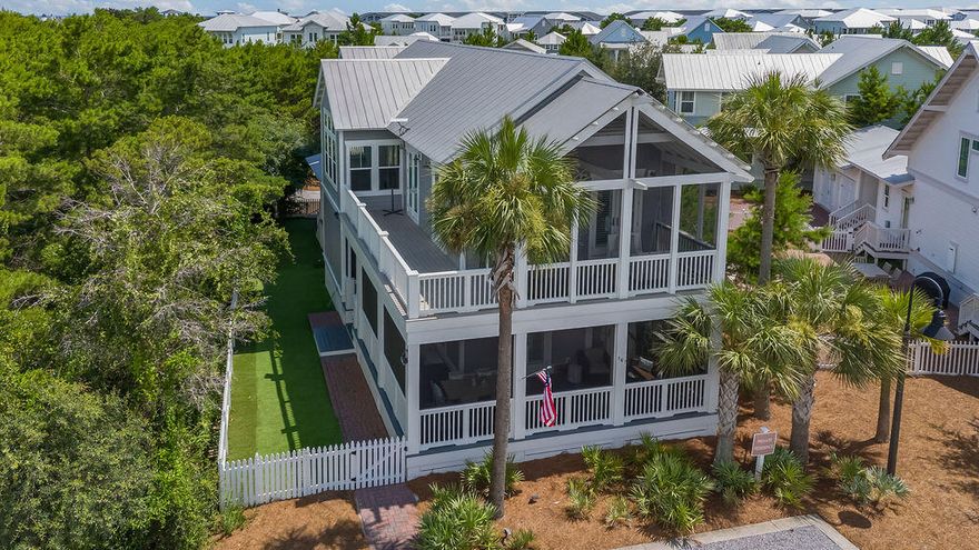 Tucked away at the end of a quiet cul-de-sac in coveted Prominence South, this beautifully appointed 3,333 sq ft 4-bedroom, 4.5-bath beach home offers privacy, space, and style--all within walking distance to The Big Chill, two resort-style community pools, and the best of Scenic Highway 30A.Built in 2015 and sold furnished with a few exceptions, this turn-key retreat is thoughtfully designed for both relaxed coastal living and high-performing short-term rental potential. Inside, you'll find soaring 10' ceilings, custom millwork, and two spacious living areas--perfect for large families or guests. The chef's kitchen is a showstopper with premium finishes, oversized center island, ample storage, and a seamless flow for entertaining.

With a layout designed to suit both full-time residents and vacationing families, this home offers flexibility and comfort for every lifestyle. A private ensuite bedroom on the main level is ideal for guests or in-laws, while upstairs you'll find the spacious primary suite, an additional guest suite, and a charming bunk room with six built-in twin beds.

With over 1,000 square feet of screened-in porches, this home offers abundant space for both entertaining and unwindingwhether you're sipping morning coffee or enjoying evening cocktails. Each porch overlooks a beautifully landscaped, fenced yard with low-maintenance turf, creating the perfect private retreat.  With two new AC units purchased and installed in the last 6 months and a new coil in the third unit, you'll be staying cool for years to come!

Set on an oversized, tree-lined lot offering exceptional privacy, this home includes a two-car garage, two additional front parking spaces, and a six-seater golf cartperfect for cruising to the beach, pools, or The Big Chill.

Whether you're seeking a full-time residence, second home, or income-producing investment with projections of $85-$95K annually, this home delivers it all - luxury, privacy, and walkability to dining, shopping, and 30A's iconic beaches.

Short-term rentals allowed. Easy access to Seaside, Watersound Beach, Rosemary Beach, and everything in between.  Buyer to verify all information.
