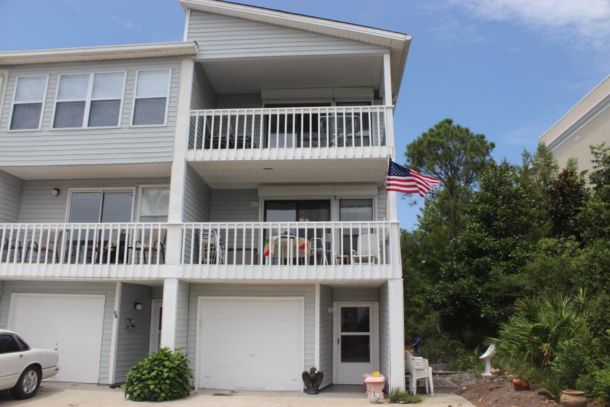 Very nice town home in gated community with beach access and access to pool at San Remo. This town home has some great views of the gulf from both the 2nd and 3rd floor balconies. Tile floors on the 2nd floor, a new A/C unit in 2014. Furnished with some exceptions, indicated with yellow dots.