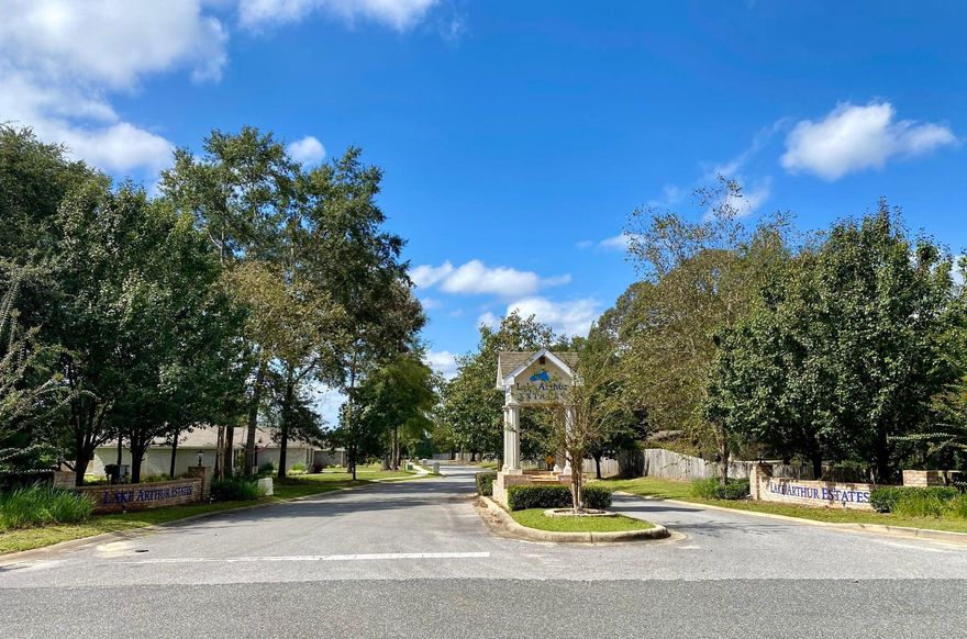 Build your new home in Lake Arthur Estates on this 0.66 acre lot! Tucked away in north Crestview, this neighborhood is very peaceful while offering awesome amenities. About 6 mins to the Publix and Winn-Dixie Shopping Centers! Be ready for fishing off the dock on the community lake (one of two lakes!), shooting some hoops at the basketball court, BBQing at the covered pavilion, or enjoying the playground & swings -all with a great lake view. It's time to build your future home, here!