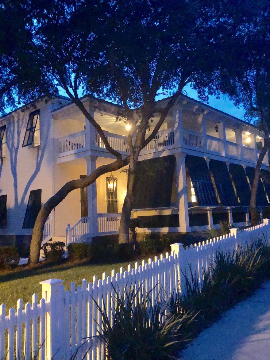 ''ENTERED FOR COMP PURPOSES''Custom-Built Charlestown side Veranda with brick courtyard, inground gunite pool, outdoor bar & Viking grill, Outdoor gas fireplace & gas Firepit and large Fountain. Over 500 sq feet elevated porches with fluted custom made columns. White Marble walkway to entry and side of home. 12'' ceilings on 1st floor and 10'' ceilings on 2nd. Professionally decorated with High-end appliances and fixtures and finishes. 9 Chandeliers throughout the home. Custom iron stair railing.