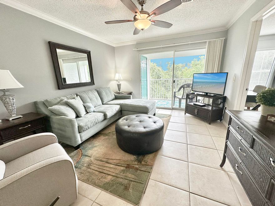 This 2-bedroom, 2-bath condo in The Florida Club blends comfort, convenience, and resort-style amenities. The open-concept living area and split-bedroom layout offer both space and privacy, while the private screened balcony is perfect for relaxing after a day in the sun. Enjoy a well-appointed kitchen, generous storage, and a primary suite with an en-suite bath. Community perks include a sparkling pool, fitness center, clubhouse, and beautifully maintained grounds that create a peaceful setting. Just 10 minutes from the Emerald Coast's pristine beaches, shopping, dining, entertainment, and military bases, this condo offers an ideal location. Well cared for and a proven performer with long-term corporate military rentals, a perfect fit for a full-time residence or portfolio investment.