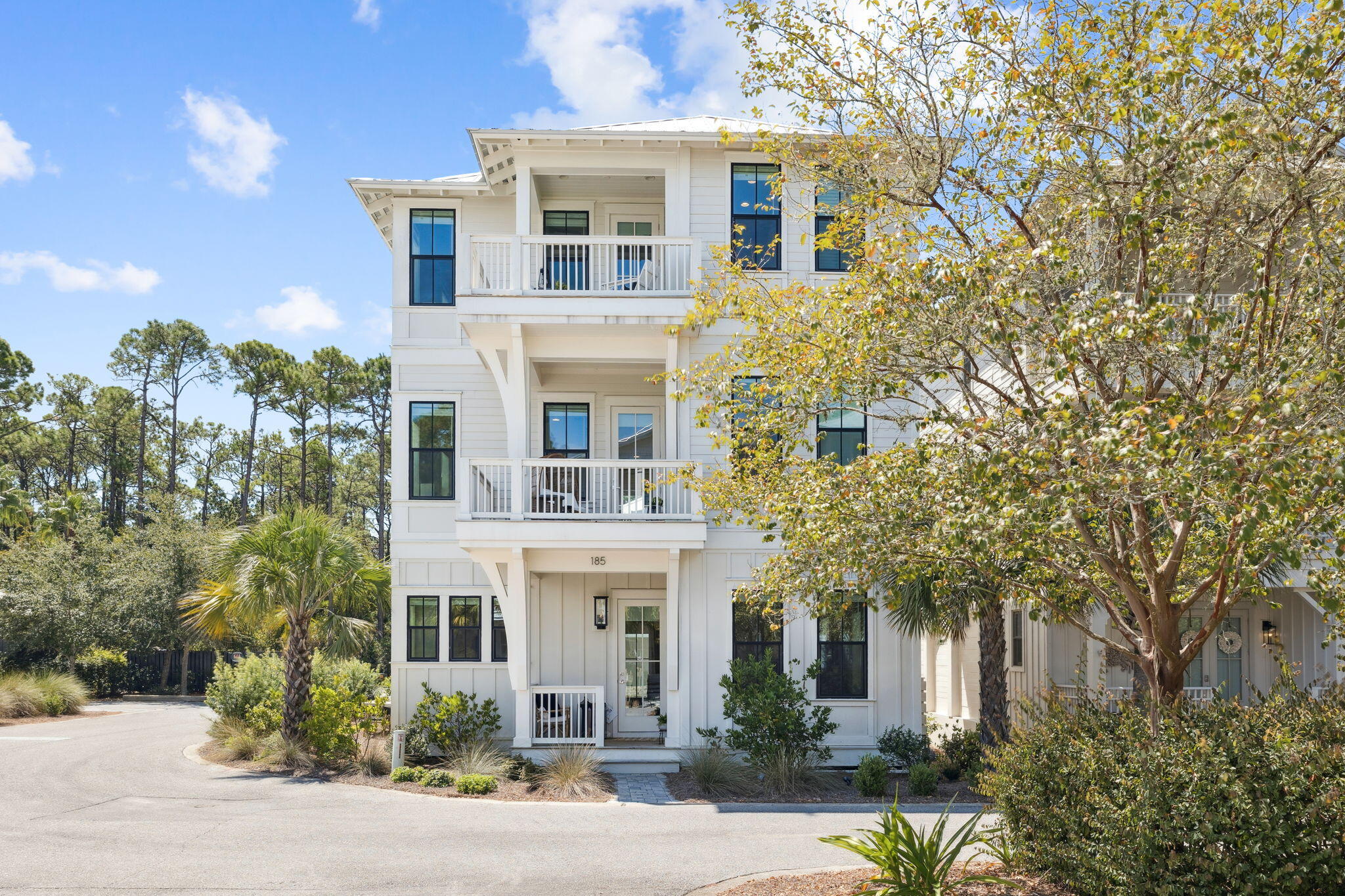 Welcome to 185 Redbud Lane, a stunning coastal retreat located in the gated community of Treetop Village, perfectly situated between Highway 98 and Scenic Highway 30A. Built in 2023 this home features over 3,200 square feet of thoughtfully designed living space and combines high-end finishes with the relaxed elegance of beachside living.Inside, you'll find a spacious open-concept floor plan ideal for both everyday living and entertaining. The gourmet kitchen boasts premium appliances, a large center island, and custom cabinetry, flowing seamlessly into the dining and living areas. Natural light fills the space, and designer details add a sophisticated, welcoming feel. The home offers four dedicated spacious bedrooms, each with en-suite or adjacent bathrooms, including a luxurious primary suite featuring a spa-inspired bath. A versatile bonus room with a Jack-and-Jill bathroom provides flexible space that can function as a fifth bedroom, bunk room, office, or playroom, making the home ideal for families, guests, or short-term rental use.
Nestled on a corner lot, just steps from the community pool and beach tram stop, this property also includes deeded beach access. Treetop Village is a private, gated community offering a peaceful atmosphere while being just minutes from Alys Beach, Rosemary Beach, and all the shopping, dining, and recreation that 30A is known for.
Whether you're searching for a full-time residence, a vacation getaway, or a high-performing investment property, 185 Redbud Lane delivers the perfect blend of style, comfort, and location. Schedule your private showing today and discover coastal living at its finest.