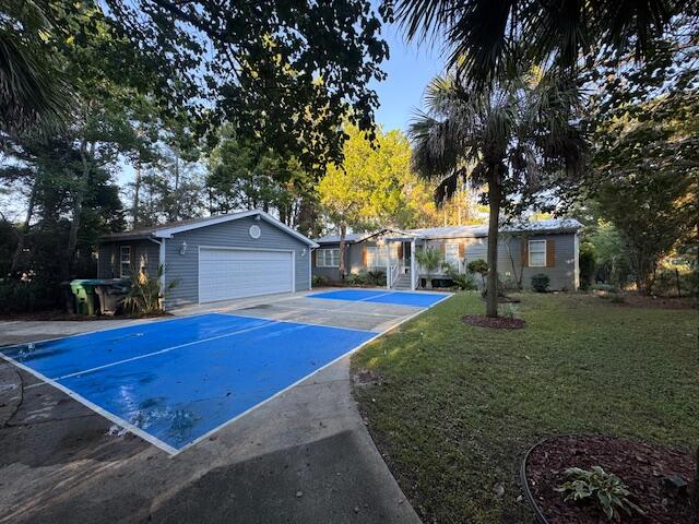 Long-Term Rental Near 30A & Emerald Coast Beaches Available for lease, this hidden gem offers the perfect blend of comfort, convenience, and outdoor living. Located south of Hwy 98, just 2 miles from the bike path leading directly to Ed Walline Beach access on 30A, this spacious 3-bedroom home has been beautifully updated.Inside, you'll find a renovated kitchen, upgraded flooring and bathrooms, plus two living areas for flexible living.The outdoor features truly set this property apart: enjoy a private heated pool with spacious deck, koi pond, covered patio, regulation-size pickleball court, and a private dock with paddleboat included. A multi-zone irrigation system adds to the convenience.This home is a rare find--offering resort-style amenities with the comfo comfort of a long-term rental. Utilities, wifi, pool, and landscaping services included in monthly rent. No pets! A must-see!