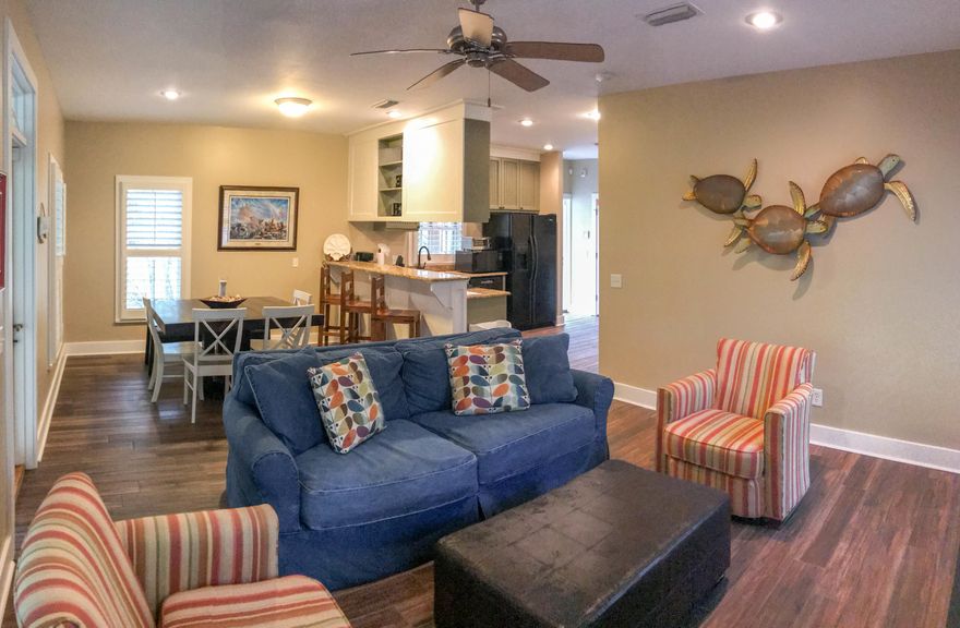 The Sandy Pearl is located in Magnolia Cottages By The Sea, which is within a short distance to the beach and has 2 community pools. This 3 bedroom / 3 bath house is fully furnished (If you prefer unfurnished, we are able to remove the furniture). The upstairs has a screened in porch added off the master bedroom. This home has enough parking for 2 vehicles. Pet friendly. No utilities included. Background check and 1 year lease required.