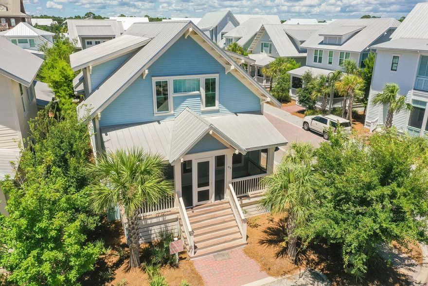 Amazing luxury beach home south of 30A in Prominence. This home has it all: two-car garage, first-floor master suite, two guest bedrooms and two additional bunk rooms for plenty of heads in beds for rental income. Upgrades include: custom wood shelves, quartz countertops, and solid wood kitchen island. The open living, dining and kitchen are ideal for family get togethers and entertaining. Wood flooring runs throughout the living areas of the first floor. Shiplap and wainscoting offer that beachy, upscale feel for 30A. Two screen porches - one on the front of the home and the other on the back will be great for relaxing after a day at the beach. Extra closets and storage offer ample space for everything you'll need.