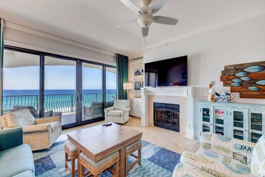 For the first time in almost two years, a highly desirable top floor unit in Villa Coyaba is available. This 4br/3bath unit is well appointed with everything one will expect for a luxury condo on the beach. Features include a large expansive balcony providing an abundance of outdoor living space with breathtaking views of the beach and Gulf. Large well appointed kitchen and living area to comfortably accommodate everyone. A master suite with direct access to the balcony, large master bathroom with soaking tub and walk in shower. Two designated parking spots in the garage convey. Building amenities include a large gulf front pool, gym, grilling area, and an owners only theater. The unit is not rented between November and March, and it still generates an impressive 150k of NET rental income.