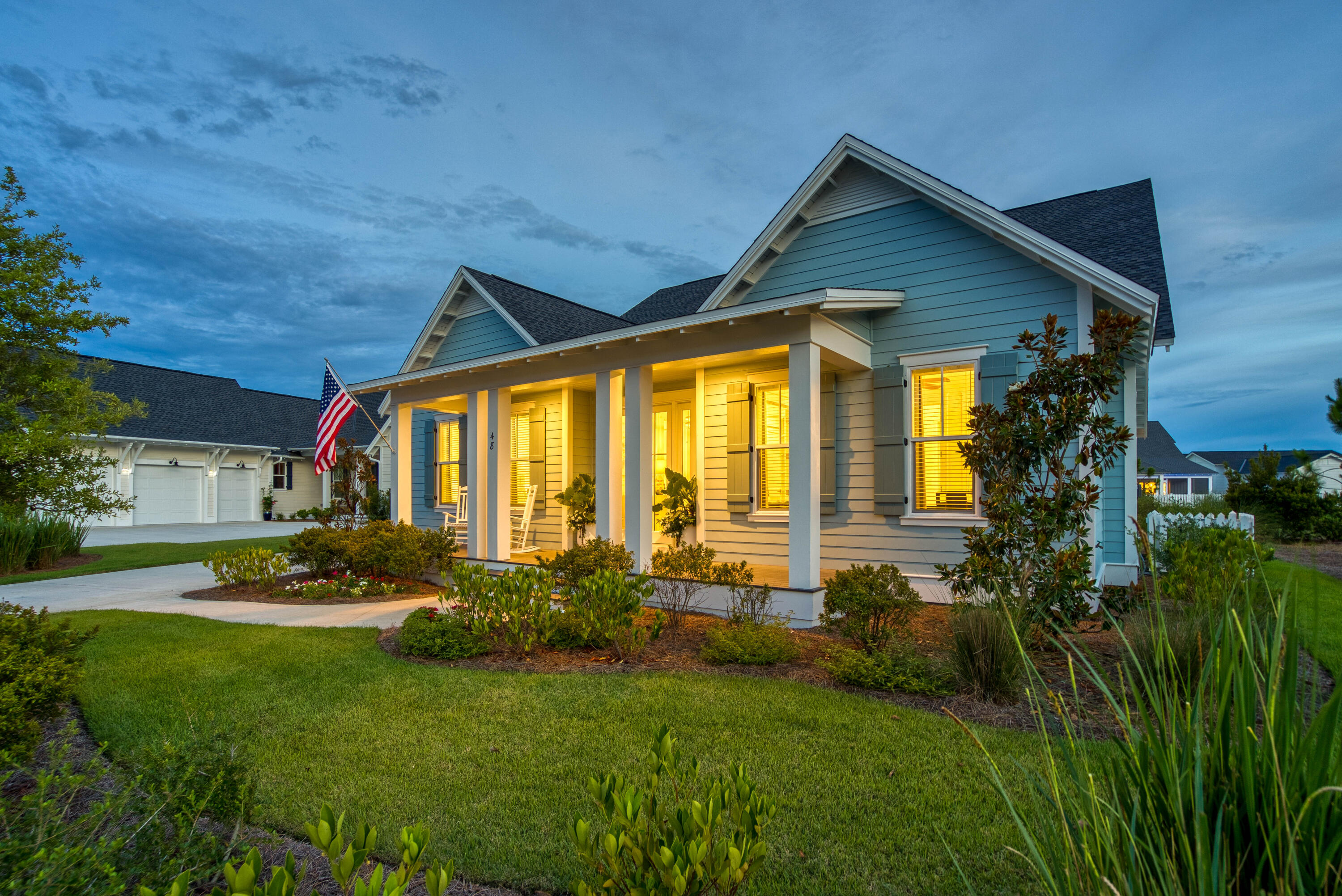 A designer's home on a large, private lot in Watersound Origins, built in 2021, 4 large bedrooms, 4 bathrooms and 2762 square feet of indoor space + large front & back porches, this sought after Ficus plan is located in the construction-complete section of the Stillwater Phase of WaterSound Origins. With community green space to the west and south of the lot, this home offers a rear garage on a large, private lot with a fully fenced backyard large enough to add a pool and cabana. An inviting front porch, 10' ceilings throughout, shiplap accents, crown molding through-out and designer-appointed finishes make it look like a model home. Kitchen features cabinets extending to the 10' ceiling height, quartz countertops, shiplap wrapped island, Sharp drawer microwave, and Bosch stainless steel appliances. All cabinets and drawers in the home are soft-close. Every spacious bedroom accommodates king-sized beds + bathrooms have designer-selected tile and finishes.
This home offers all-one-level living with a large owner's suite, french doors lead into the sizable office/bedroom off the foyer and 2 sets of French doors leading onto the large, inviting screened-in porch with a fireplace finished with a crushed seashell "Tabby" finish.
Homeowners can access Watersound Origins fitness center, seasonally heated community pool, and direct dock access to Lake Powell with kayaks and canoes provided by the community. Plus the Executive Golf course, tennis / pickle ball courts, basketball court and hiking/biking trails all within the community. Watersound Origins also connects to the Panama City Beach Conservation Park via a 5-mile trail for the nature lover. Located just a short distance from the community town center with Brand New Publix, Scenic Highway 30A with countless dining, local shopping, events, and attractions. Owners also have the opportunity to join the St. Joe Beach Club featuring: private beach access, beach services, 2 pools, multiple restaurants, and a bar with gulf views, 2 private golf courses (Camp Creek and Sharks Tooth ) and coming soon the Lifestyle Center at Camp Creek. Please inquire with membership for more info and latest offerings.