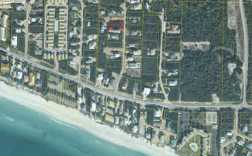This is a great lot for anyone looking to build the perfect beach house along 30-A. It is a short walk away from deeded beach access and 1/2 mile to Alys Beach and 1 mile to Rosemary Beach. It is part of a platted neighborhood with minimal building restrictions, but no HOA fees and no build out requirement. The lot is easily large enough to accommodate a home, carriage house and pool. This street is trending up as new construction pops up on it as well as the adjacent streets. Few lots like this are left to build on so do not miss out on it.