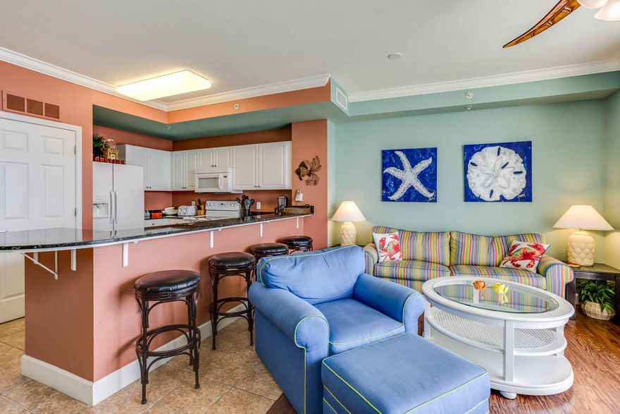 Unit 1906 is an amazing F plan 1 bedroom, 2 bath unit in one of the Premier Resorts in Panama City Beach! Experience amazing sunsets through the floor to ceiling glass doors in the living area. Easy to maintain tile flooring throughout! Unit comes fully furnished. Unit 1906 has the beachy feel with its colorful dcor. Tidewater is a highly desirable resort for vacation rentals due it's premier amenities as well as within walking distance to where the action is in Panama City Beach! Unit 1906 is priced to sell so don't miss out on this great opportunity!