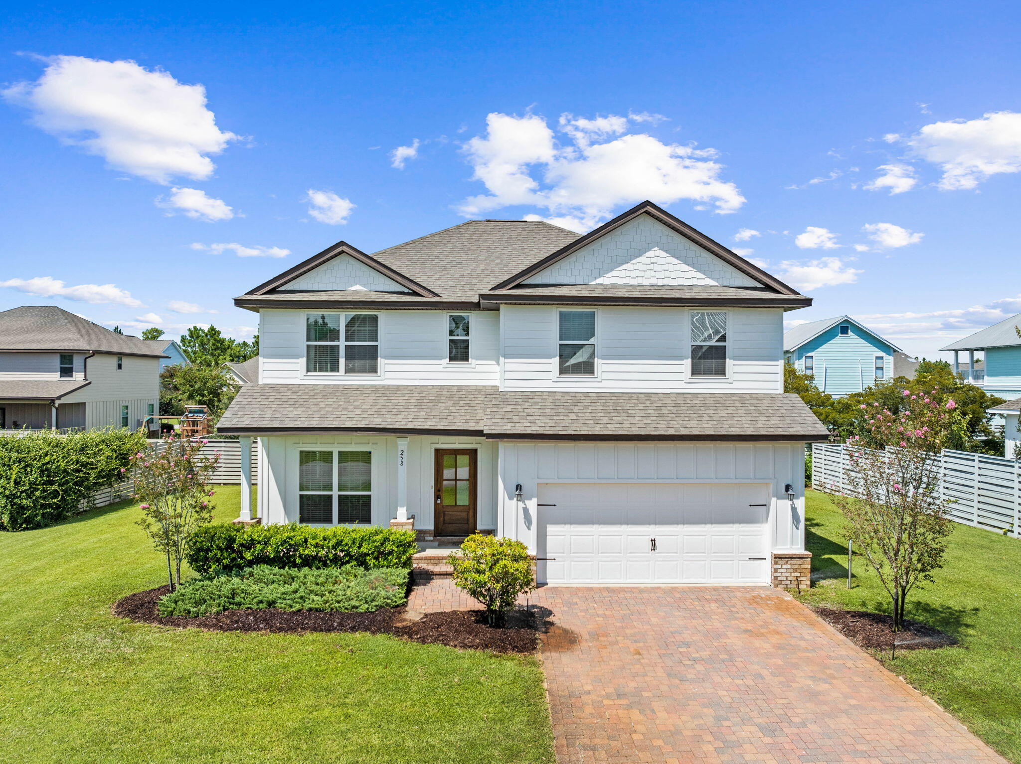 Discover this beautifully updated home nestled behind the gates of Cypress Breeze Plantation! Boasting a brand new roof and fresh paint, this residence offers peace of mind and durability.  Step inside to find stunning new flooring throughout, leaving a bright and inviting ambiance that allows the new owner an opportunity to put the finishing touches on their perfect beach retreat.  The spacious ground floor master suite offers privacy from your guests.  The upstairs family room with access to 3 additional bedrooms give separate areas to congregate from the ground floor living area. The neighborhood boasts a large resort style  pool with waterfalls giving the perfect backdrop to  neighborhood events hosted by the community.