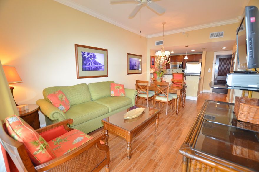 1 bedroom 1 bathroom condo in the Grand Sandestin walking distance to Baytowne Wharf. Come see what all a Resort Community has to offer. Amenities available with the lease of this home (for a one-time, $150 administrative fee per lease term) are daily kayak, bike and boogie board rentals, daily tennis court time, fitness club access (with spa and steam rooms), access to the resorts four pools, and discounts on golf and beach set-ups. This is in addition to any amenities specific to this property's neighborhood and is an exclusive offering with this listing.
