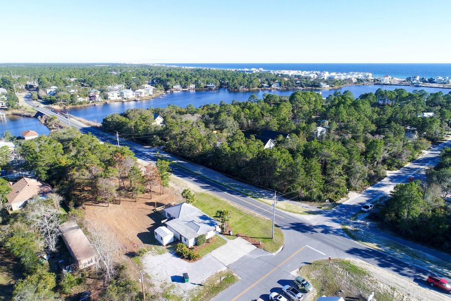 Rare Frontage Availability - Scenic 30-A multi-use Location. This jewel of a find sits on the corner of two lots, purchased by an investment company in 2015 and converted into prime office space with a complete interior renovation in 2016 and now ready to sell. This prime property hosts four private offices, two conference rooms, five work stations, reception area, check-in desk, restroom, breakroom, one private and one common deck seating area, great for working outdoors and those company BBQ's. This property, located in the community of Seagrove just off the Eastern Lake, between Alys Beach and Seaside. Building currently a turn-key office, sitting on two lots ready for expansion if necessary. Retail/Office The possibilities are endless, CPA, Law Firm, Doctor, Urgent Care, Spa, Retail.