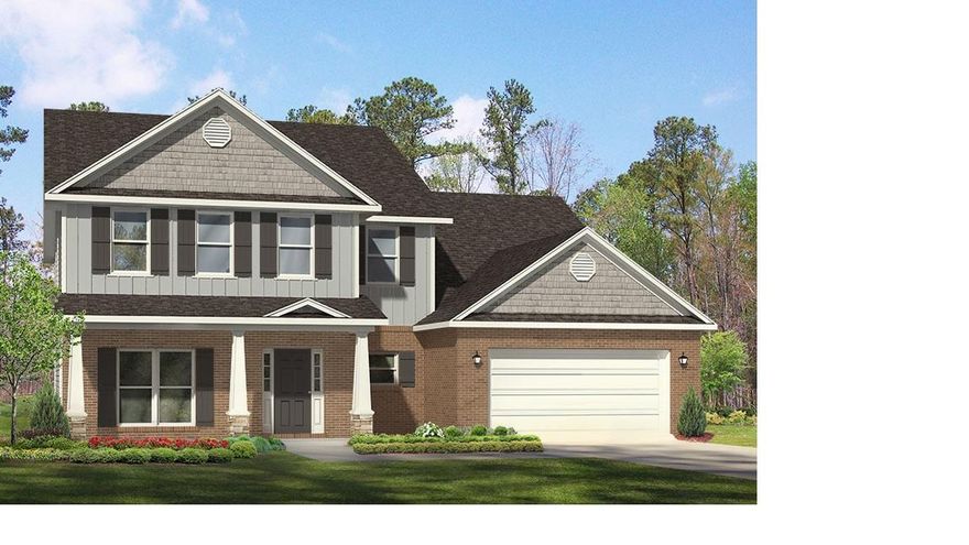 BRAND NEW CONSTRUCTION IN BRAND NEW COMMUNITY! The Eleanor is a two-story floor plan which is 3,119 sq. ft. featuring 4 bedrooms, 3 1/2 baths, and a front porch and covered back patio as well as a two car-garage. The Eleanor opens into the formal dining area, which leads to the large gourmet kitchen feat stainless upgraded appliances. The central great room looks into the breakfast area and is next to the homes half bathroom. The airy master suite is complete with a large walk in closet; the master bath features dual vanities, garden tub, separate shower, and a water closet. The top floor overlooks the great room and has the second, third, and fourth bedrooms, along with two full baths. Each bedroom has plenty of closet space. This is 1 of 17 homes that wont last long!!!!!