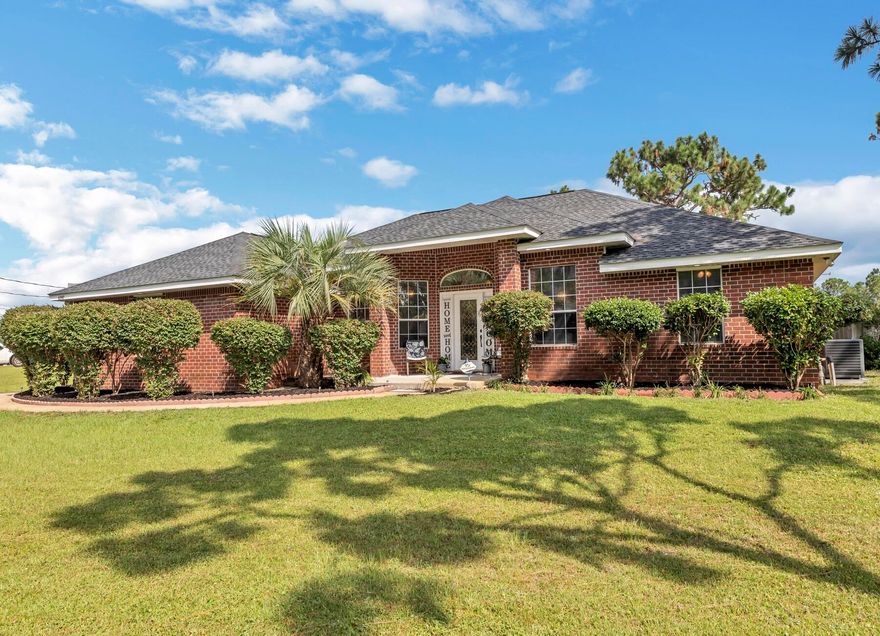 Welcome home to this all brick stunner in the coveted Holley by the Sea of West Navarre. With an easy drive to the neighborhood pool, tennis courts, and gym, it's easy to enjoy all of the benefits. The neighborhood is also getting a brand new sidewalk right outside this home that runs from Hwy 399 all the way to Hwy 98. The home features 4 bedrooms, 2 bathrooms, a dining room, and a bonus room perfect for a home office or game room. Enjoy easy living with an open floor plan in the living room and kitchen which is fully equipped with stainless steel appliances, plenty of cabinet space, and a breakfast bar. Outside features an oversized corner lot with plenty of space for everyone. The current owners have cleared the backyard and re-done the entire back patio to enjoy the great outdoors.