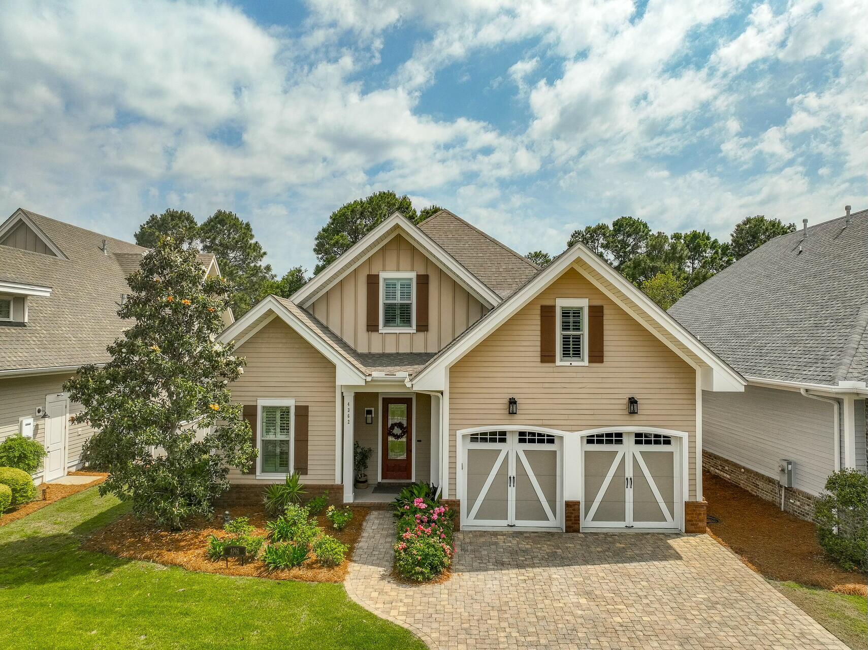 Your dream home awaits at The Crossings of Kelly Plantation! This stunning property is one of only 15 homes in this sought-after community, offering a unique blend of luxury and tranquility. Built in 2013 and lovingly maintained by its original owners, this spacious 2,992 sf residence has 4 bedrooms, 4 FULL baths, and a versatile music room that can easily serve as a 5th bedroom. Nestled against the picturesque backdrop of Kelly Plantation Golf Course, the home boasts a lush backyard with lake views. The built-in irrigation system ensures your outdoor space remains vibrant all year. Step inside to find an open living area that seamlessly connects the dining area and kitchen, creating an inviting space for entertaining. Please click MORE The gourmet kitchen features a large island, granite countertops, solid wood cabinets, dual ovens, and a microwave. An oversized walk-in pantry provides ample storage for all your culinary needs. The living area blends comfort and style, highlighted by a contemporary electric fireplace and modern lighting. Dual HVAC systems and natural gas heat offer year-round comfort, while hurricane-safe garage doors and an epoxy-coated garage floor give peace of mind and easy maintenance. Alarm system in place.
At the rear of the home, a spacious screened lanai with decorative epoxy flooring awaits. Prepped for a summer kitchen with 220V power, it's the ideal setting for outdoor living. Inside, custom plantation shutters and bullnose corners add a touch of elegance throughout the home.
The main floor hosts a luxurious primary bedroom suite with heated flooring in the ensuite bathroom, a separate shower, and a tub for ultimate relaxation. Upstairs, you'll find a cozy TV room, 2 additional spacious bedrooms, and a flexible office or storage space.
With abundant closets, this home guarantees plenty of room for all your belongings. Don't miss the opportunity to make this exceptional property your forever home. Schedule a showing today and see for yourself all this special home offers.