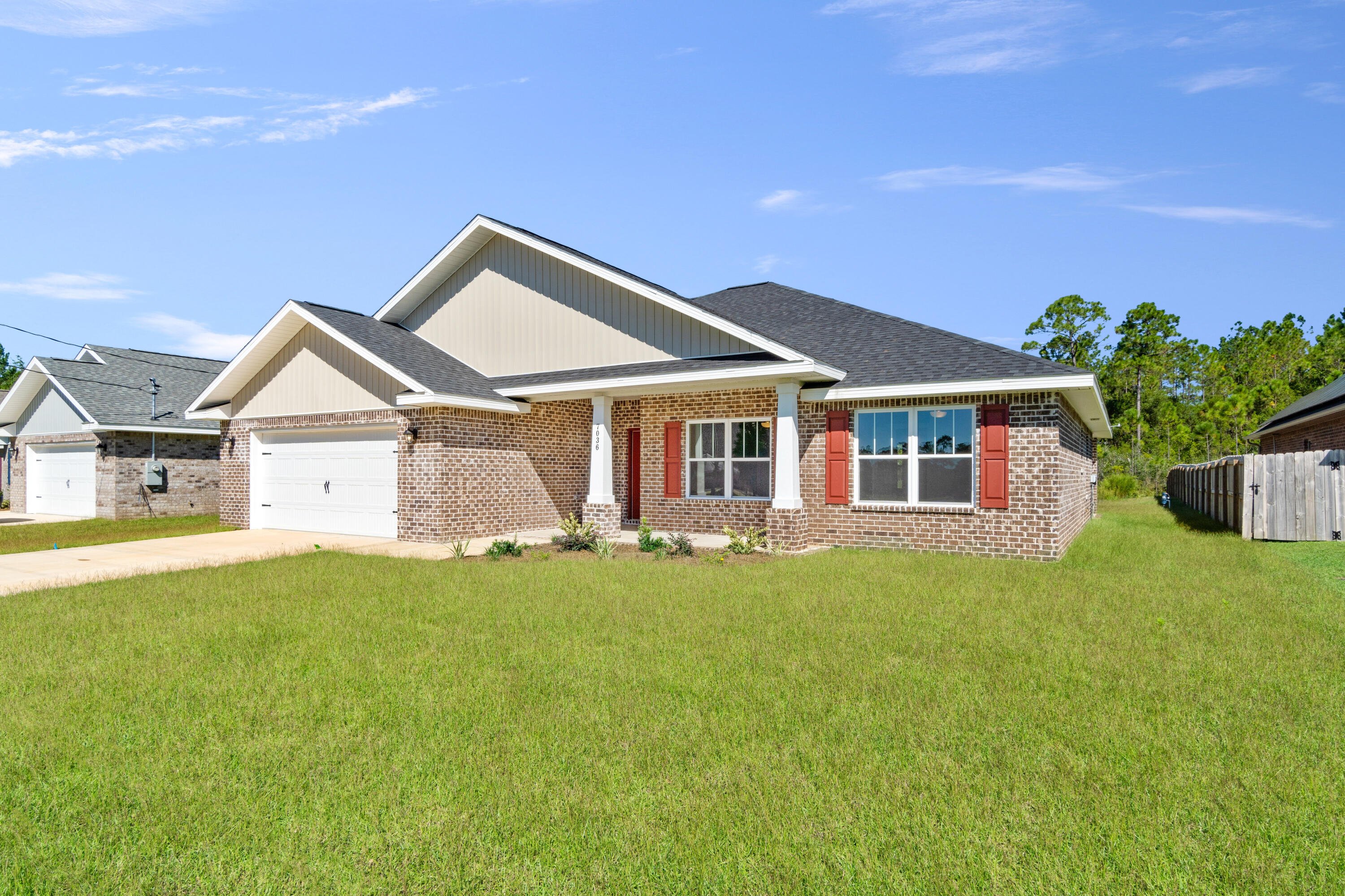 NOW COMPLETE! This 4 bedroom 2 bath split home is located in the beautiful city of Milton. One of 15 New Construction Homes. Surrounded by adventure, only a short drive to Black Water River State Park, 45 minutes to Navarre Beach, and minutes to shopping, dining & more. The kitchen is the heart of the home complete with a spacious granite island, shaker cabinets & stainless steel stove, microwave & dishwasher. LVP flooring throughout main living areas. Spacious master & master bath includes an incredible stand-up shower with dual shower heads, separate garden tub, double vanity & double walk-in Closet. Exterior features include a large extended patio, privacy fence & so much more!