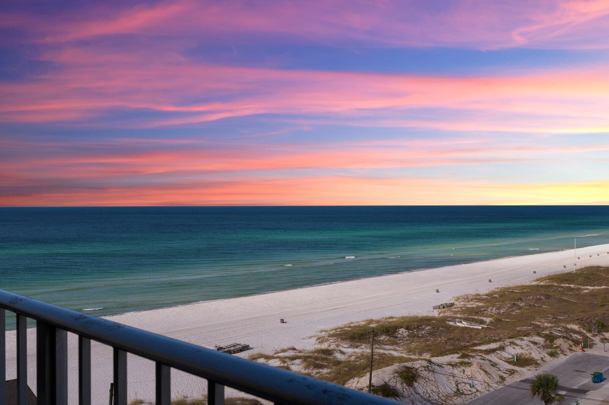 Rental income potential 80k+! Ask your realtor to share rental data! STUNNING!!! ELEGANT!! BREATHTAKING!! This exceptional three-bedroom, two-bathroom corner unit condominium goes beyond words to capture its true essence. Transformed through a complete renovation and reconstruction, this condo now stands as an unparalleled masterpiece, surpassing its original build. Set apart from anything else on Panama City Beach, it sets a new standard for quality, craftsmanship, and attention to detail. Every aspect of this condo has been meticulously replaced and upgraded with top-of-the-line features. From the stunning Shaker cabinets and drawers to the state-of-the-art appliances, ALL NEW including a range with hood, refrigerator, dishwasher, washer/dryer, wine fridge, HVAC, and water heater,