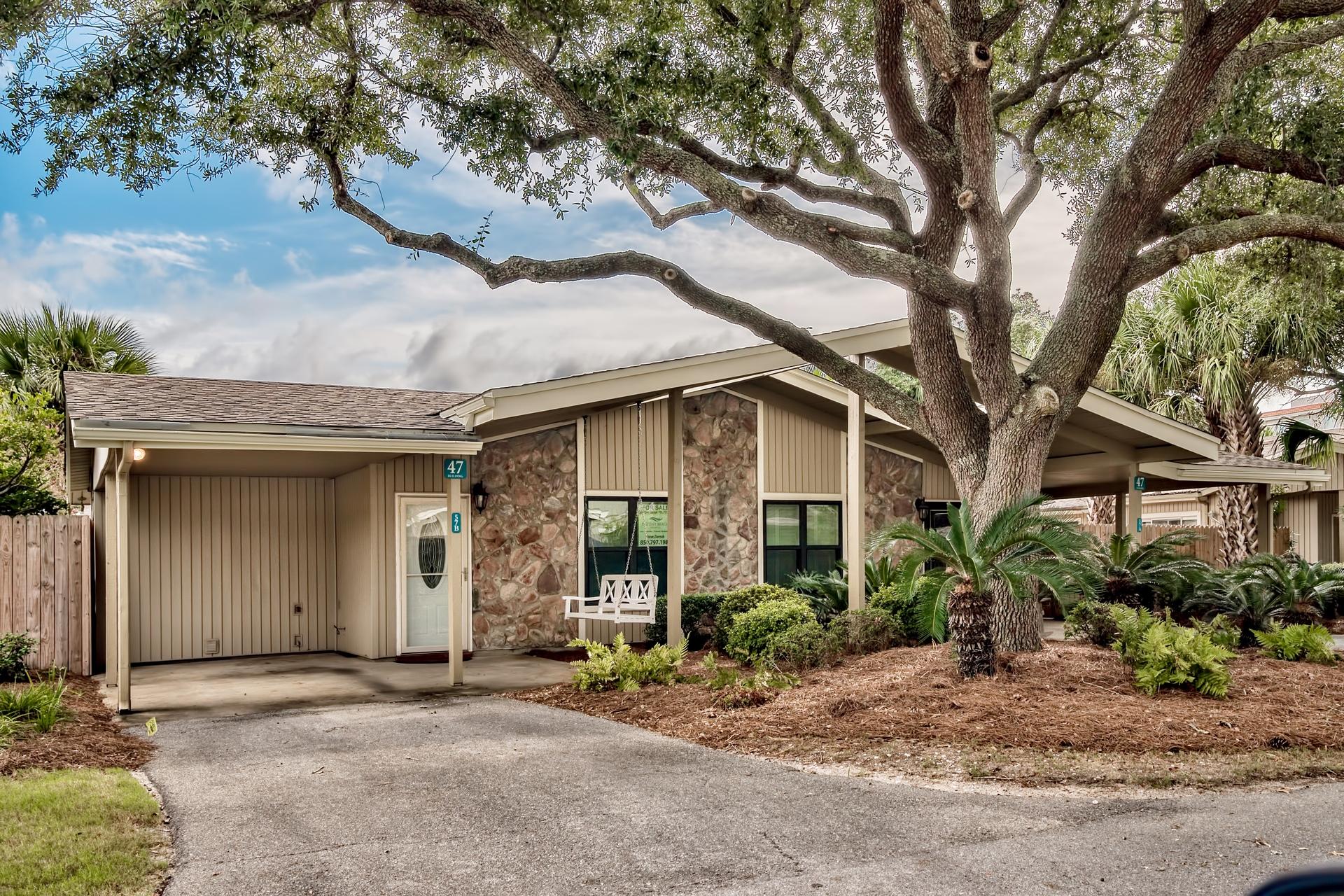 Terrific reno opportunity in the highly desirable Tennis Village at Seascape Resort. 2BR/2BA garden unit located close to tennis center and largest pool on property (heated). Make this unit your own. Condo is empty of furniture. Needs new finishes. Roof, windows and doors are all new. Recently replaced HVAC system, water heater. HOA dues cover everything but electric bill. Excellent rental opportunity or permanent residence.