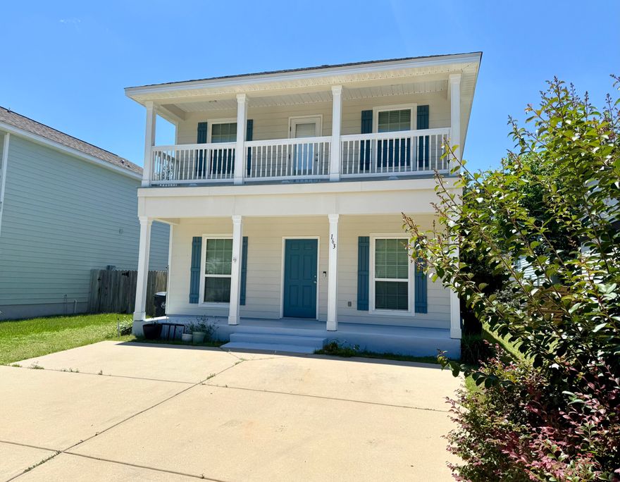 Charming two-story home in Santa Rosa Beach featuring 3 bedrooms and 2.5 baths. Located just minutes from shopping, dining, and 30A beaches. Inside, wood plank flooring flows through the open living, kitchen, and dining area. The kitchen offers ample cabinet and counter space, with access to a covered patio and backyard with storage shed. All bedrooms are located upstairs including the spacious primary suite with dual vanities, a walk-in closet, and a spacious covered balcony. Two mounted TV's are also included - one in the living room and one in an upstairs bedroom. Pets are allowed with approval up to 2 pets with a $500 non-refundable pet fee per pet. Application required for anyone 18 years+ living in the home for credit and background check.