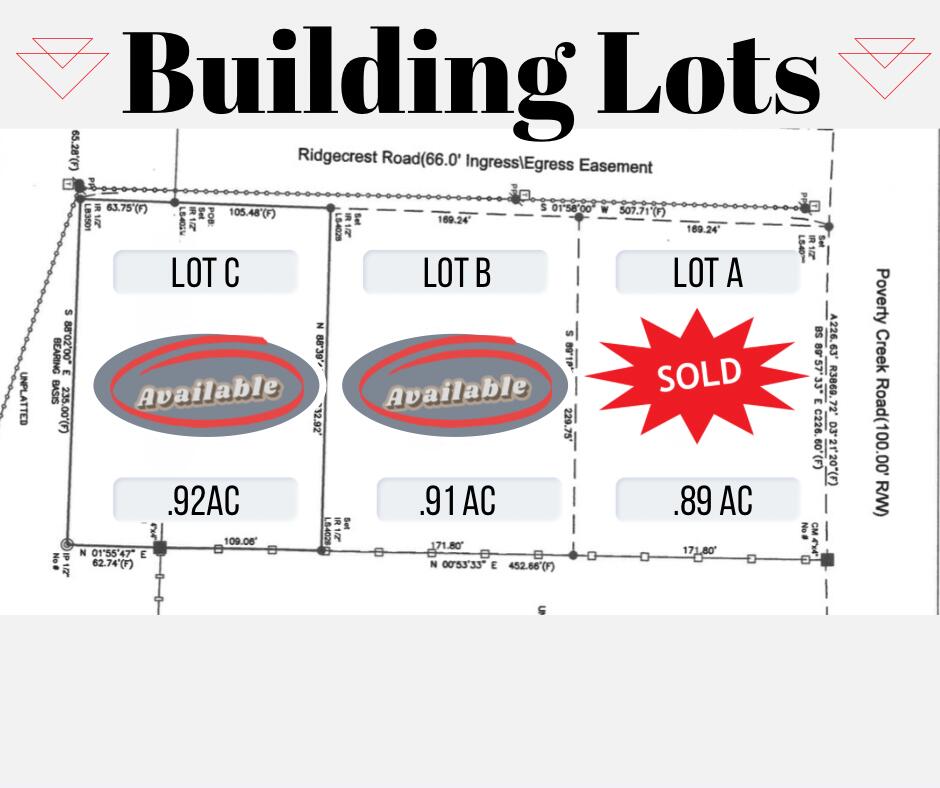 Bring your building plans and build your dream home! This approx. 1 acre parcel is close enough to city conveniences but far enough out to enjoy the tranquility of country living. Property is located just off a paved county road with county taxes and no HOA. Current survey is available. Buyer to verify all information deemed important. Additional lots available.