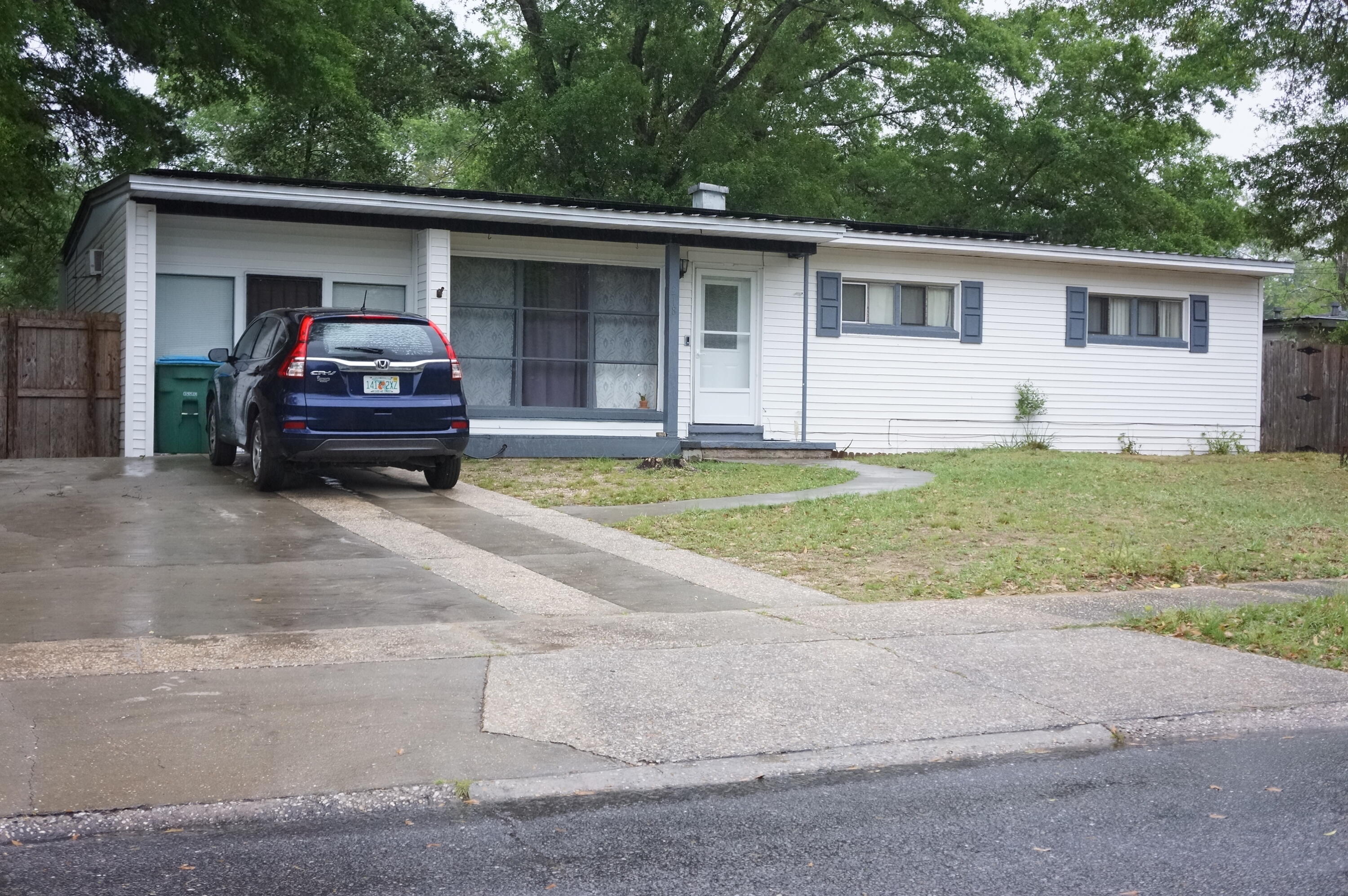 Great starter home or investment property located in the heart of Crestview. This home is ready for you to move into. Kitchen was completely remodeled in 2009 with new cabinets, appliances, and sink. Both bathrooms have custom vanities and new fixtures. The second bath was added in 2009 and the hall bath was remodeled at that time. This home features 3 spacious bedrooms and 2 full baths with wood flooring throughout. Metal Roof was added in 2009 and Solar Panels were installed in 2020 which have reduced the power bills drastically (bills are $10-$25 a month, WOW!). New HVAC was installed in 2011. Enjoy BBQ or just relaxing on the covered patio in your privacy fenced back yard. Storage shed, in the back yard, is tied down to slab, conveys AS IS. You don't want to miss this home, call today.
